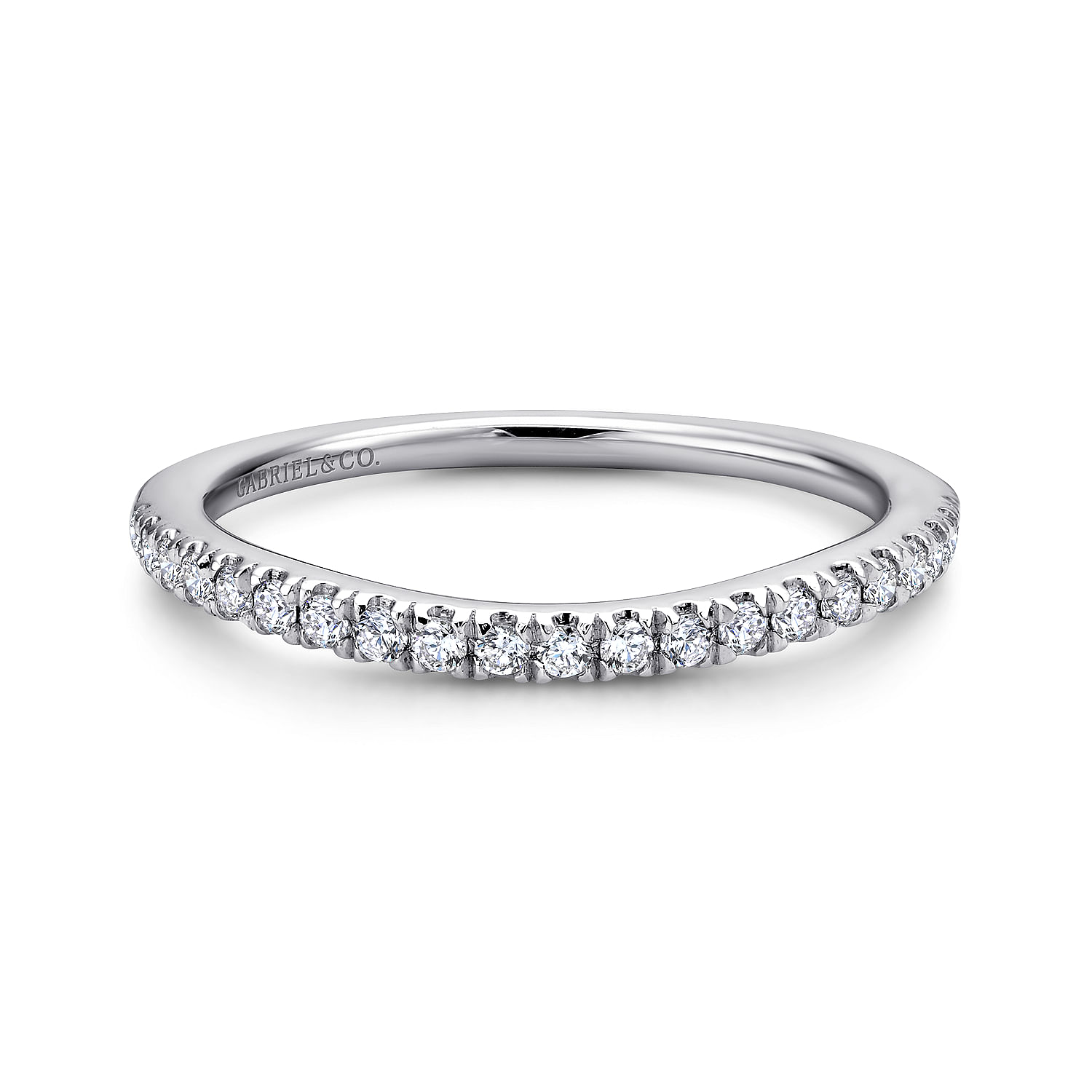 18k White Gold Diamond Curved 18k White Gold Diamond Curved