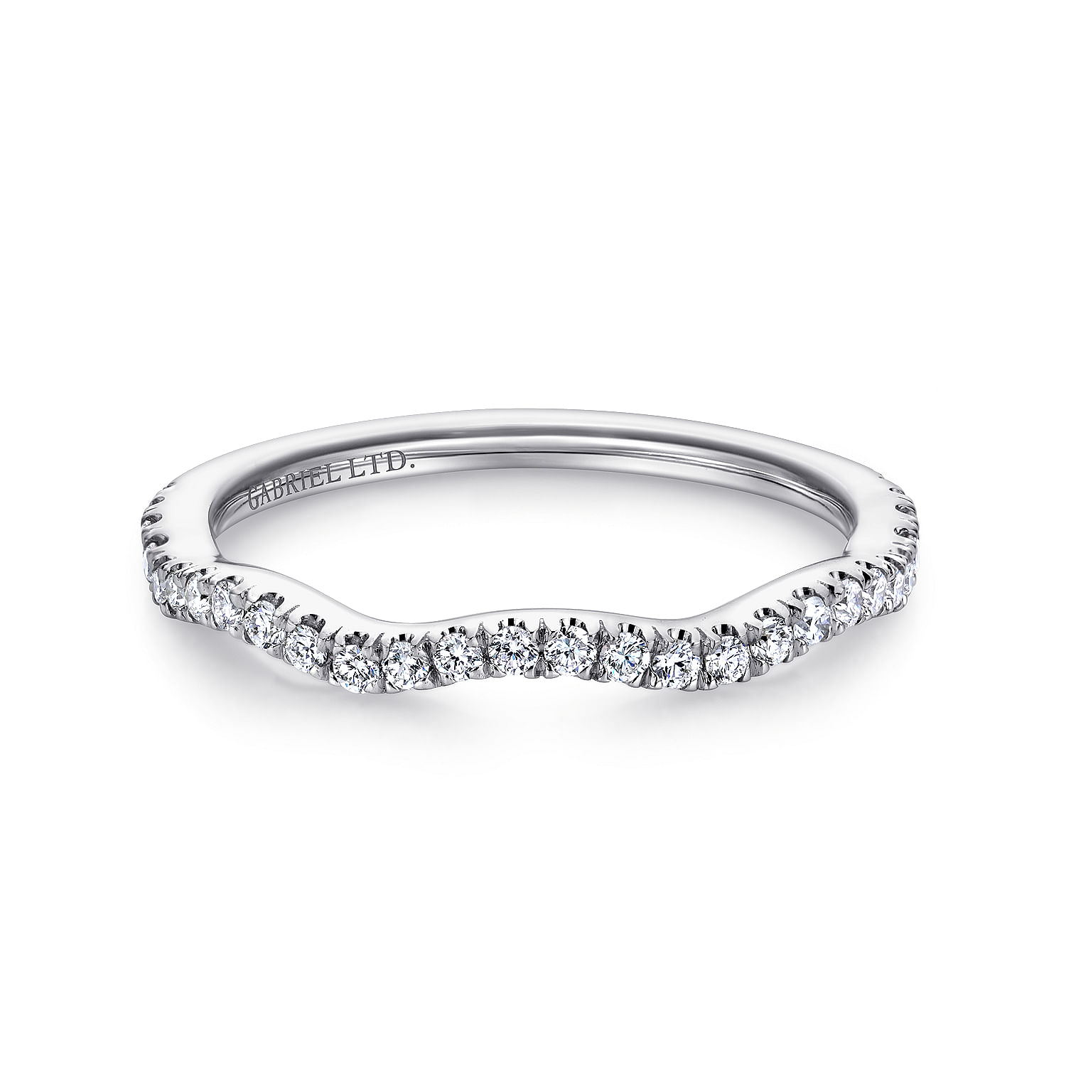 18k White Gold Diamond Curved 18k White Gold Diamond Curved