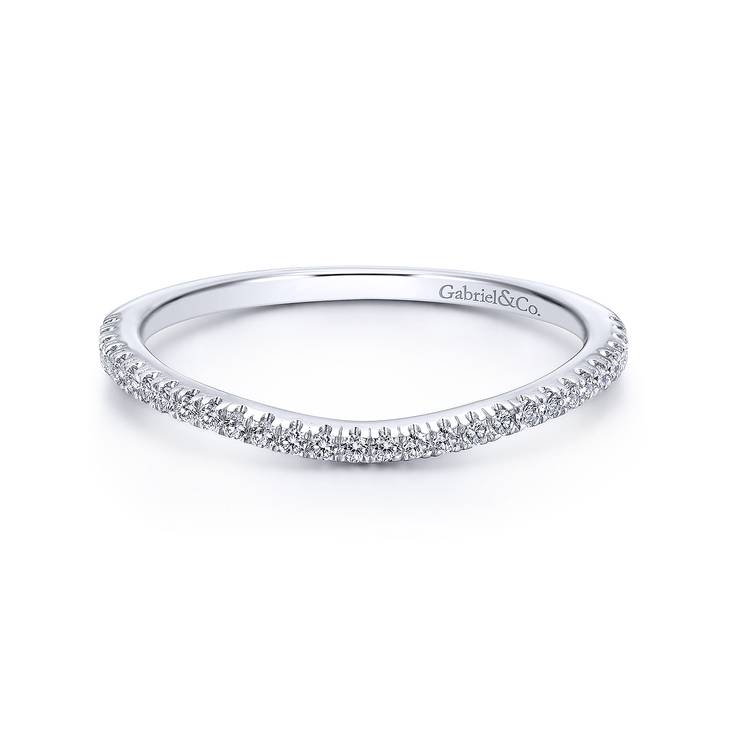 18k White Gold Diamond Curved 18k White Gold Diamond Curved