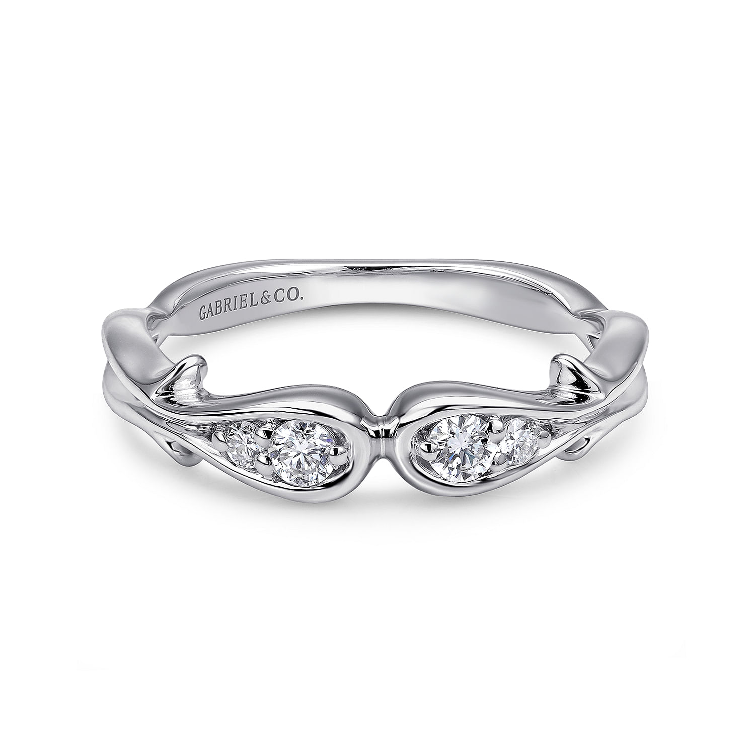 18k White Gold Diamond Curved 18k White Gold Diamond Curved