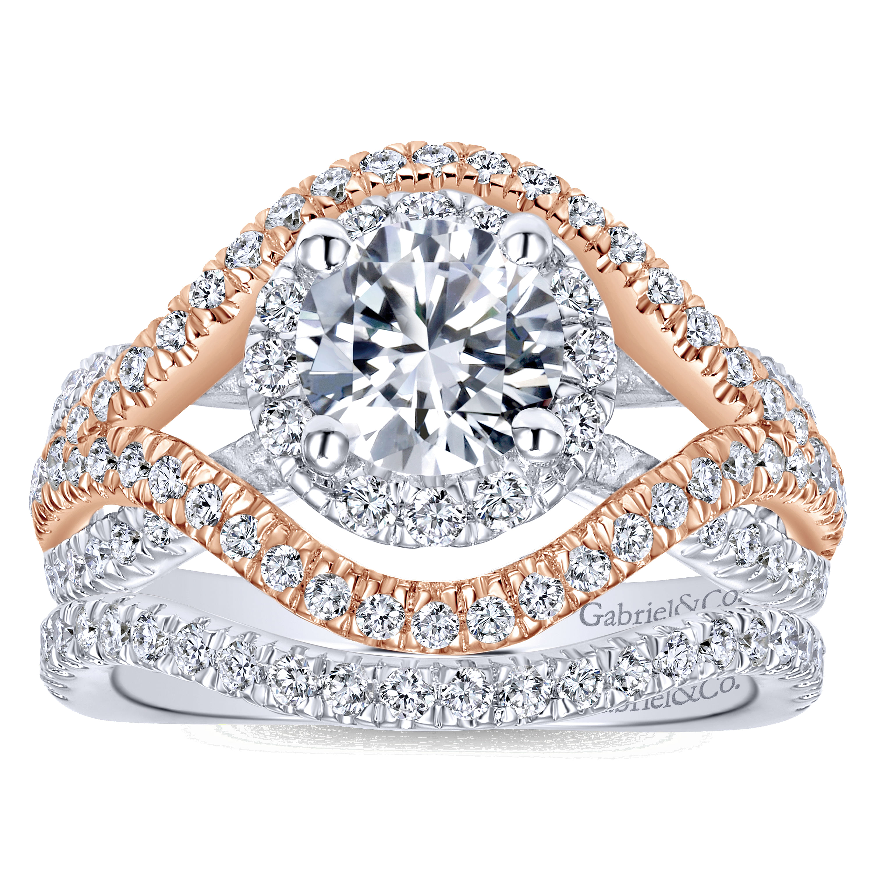 18k White Gold Diamond Curved Wedding Band angle 4 18k White Gold Diamond Curved Wedding Band angle 4