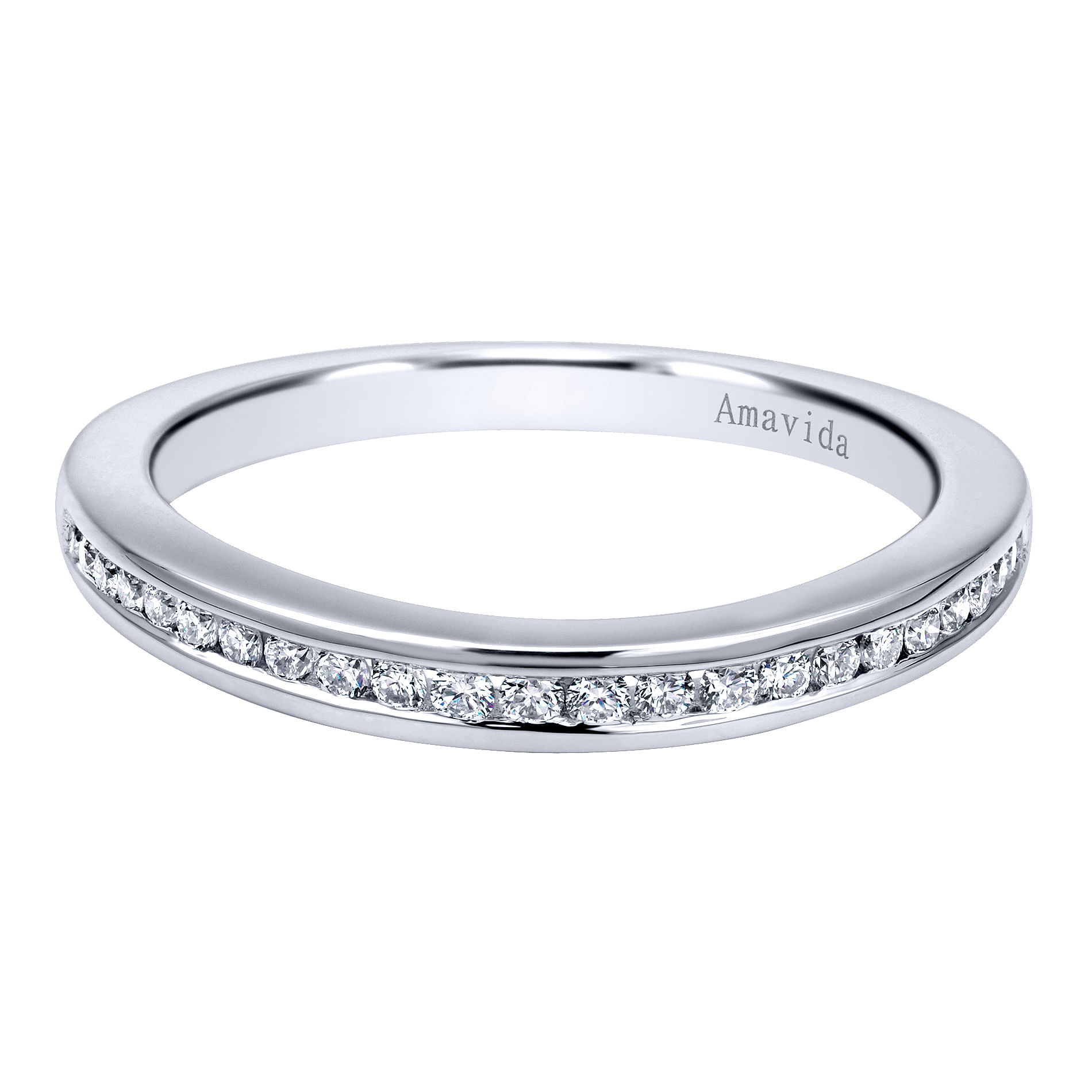18k White Gold Diamond Curved 18k White Gold Diamond Curved