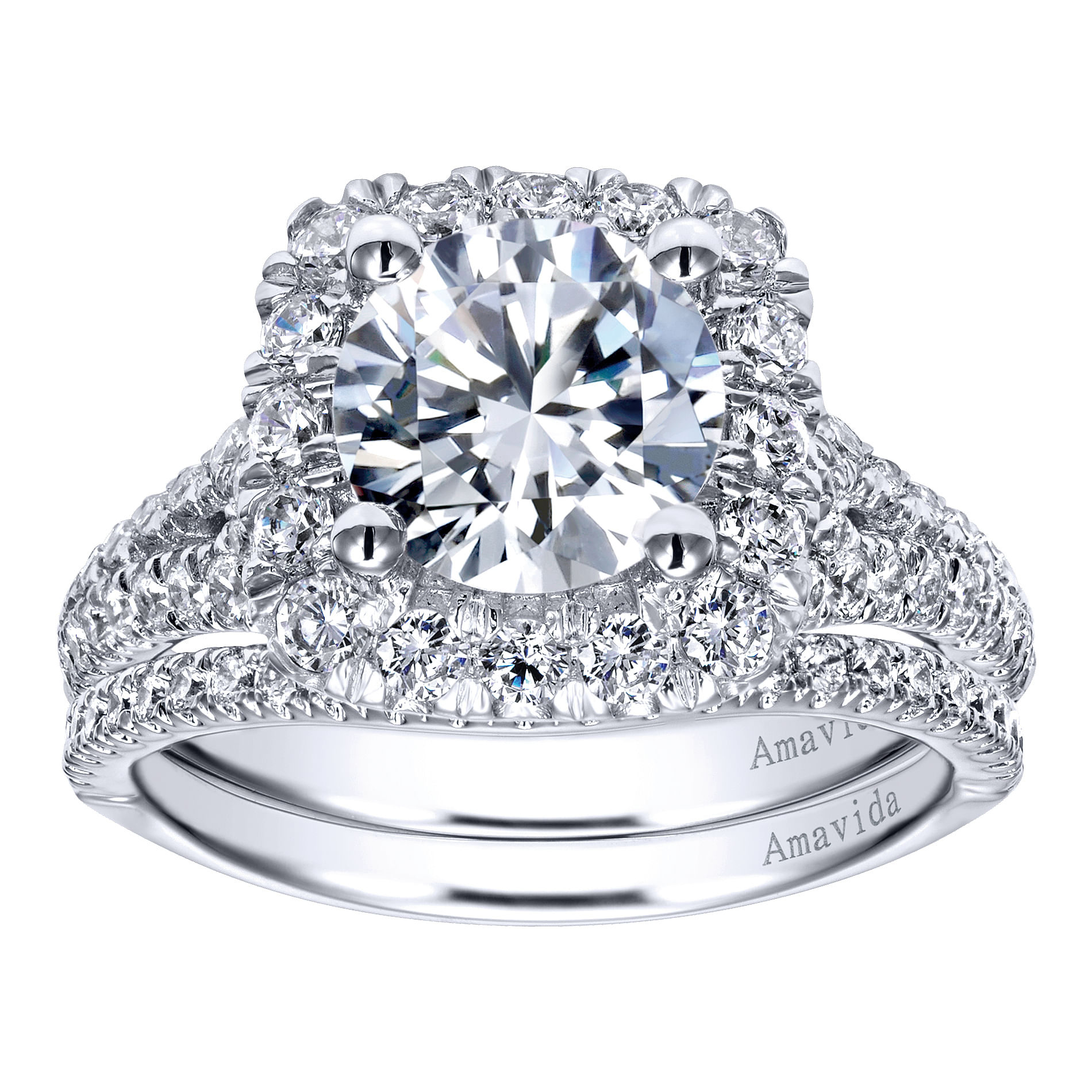 18k White Gold Diamond Curved Wedding Band angle 4 18k White Gold Diamond Curved Wedding Band angle 4
