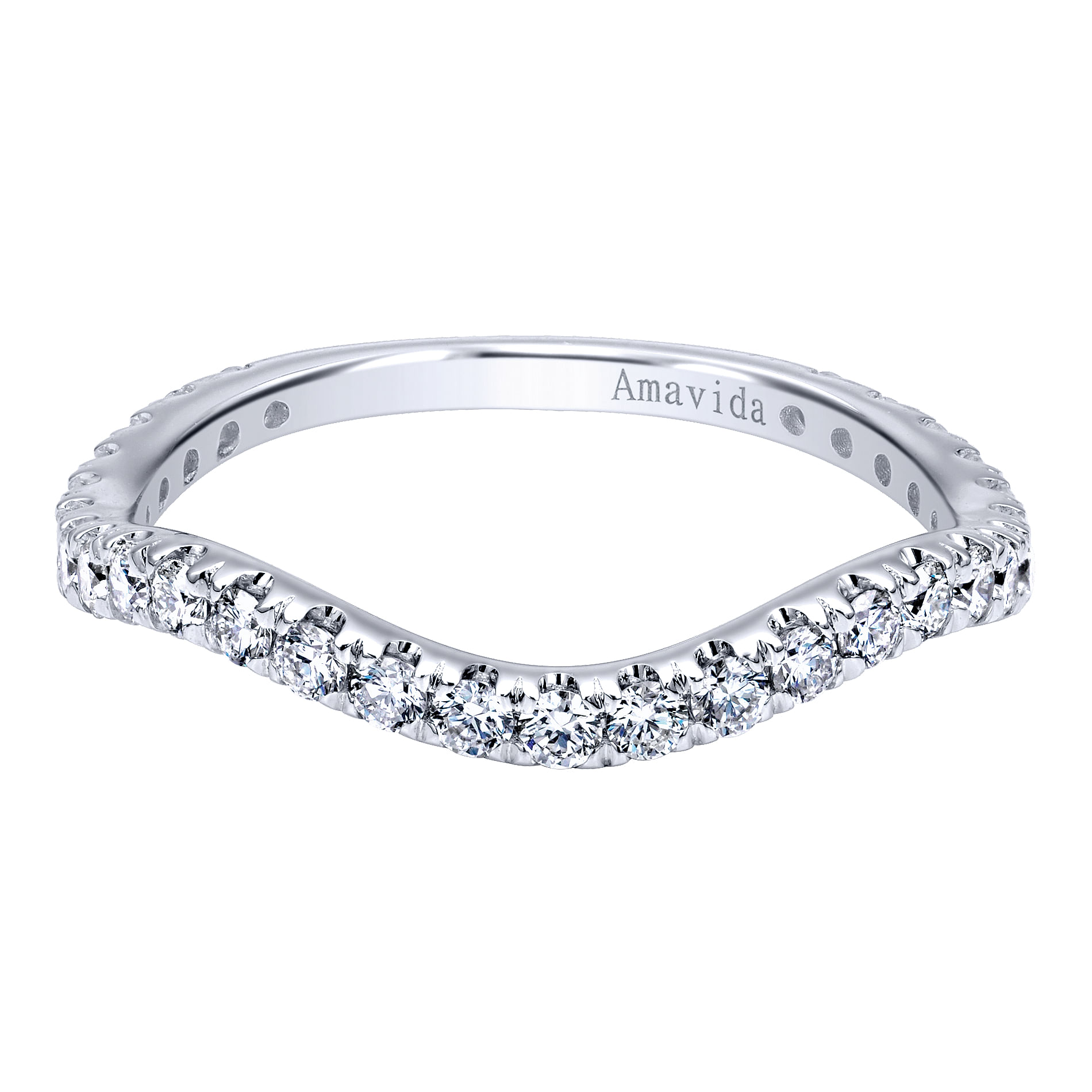 18k White Gold Diamond Curved 18k White Gold Diamond Curved