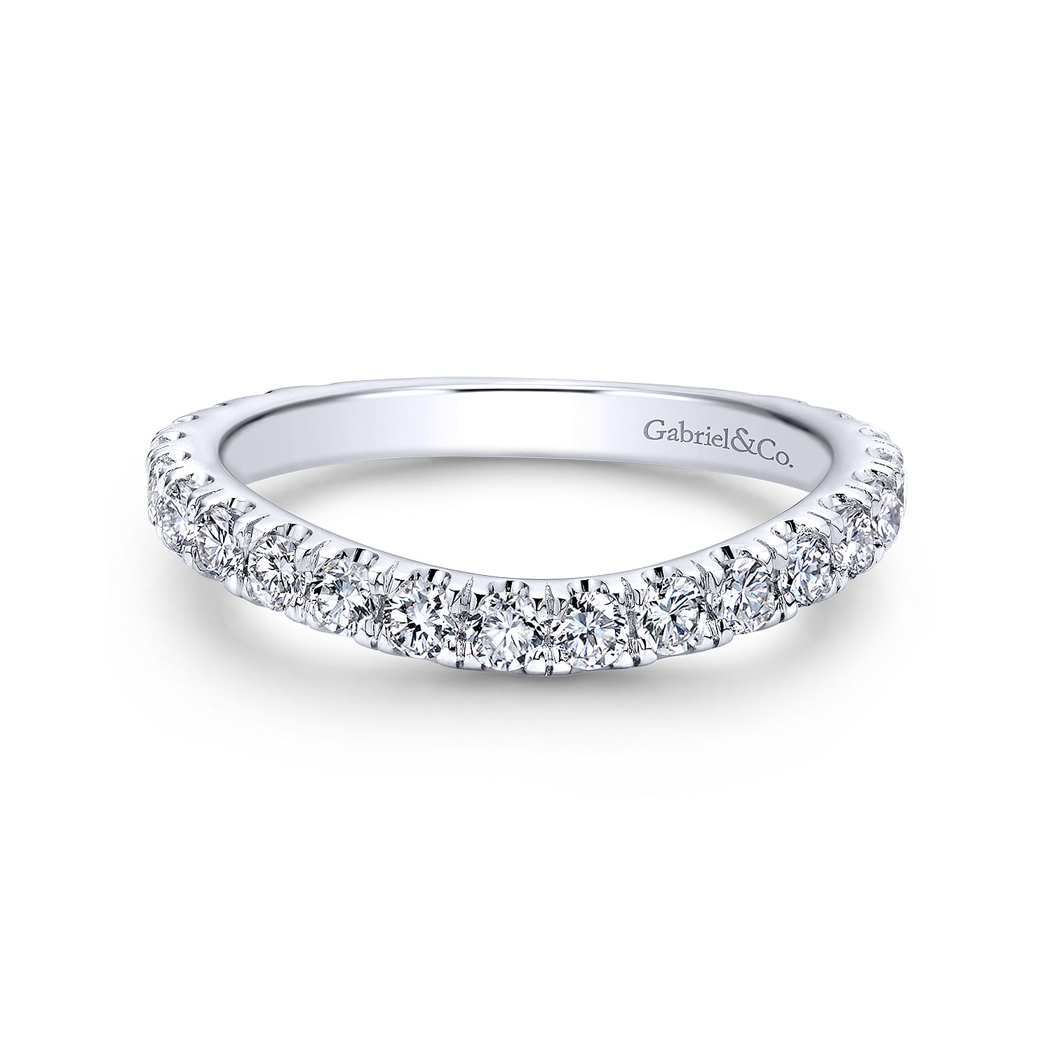 18k White Gold Diamond Curved 18k White Gold Diamond Curved