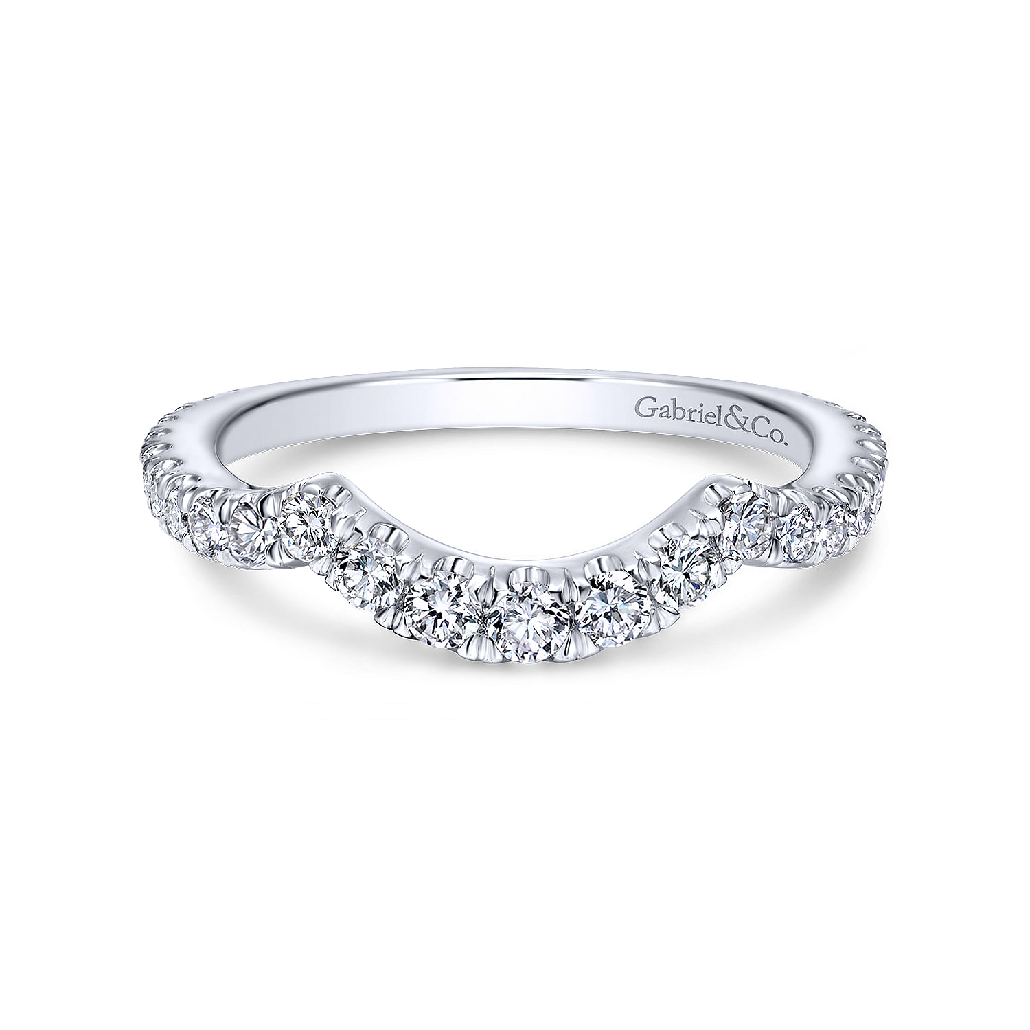 18k White Gold Diamond Curved 18k White Gold Diamond Curved