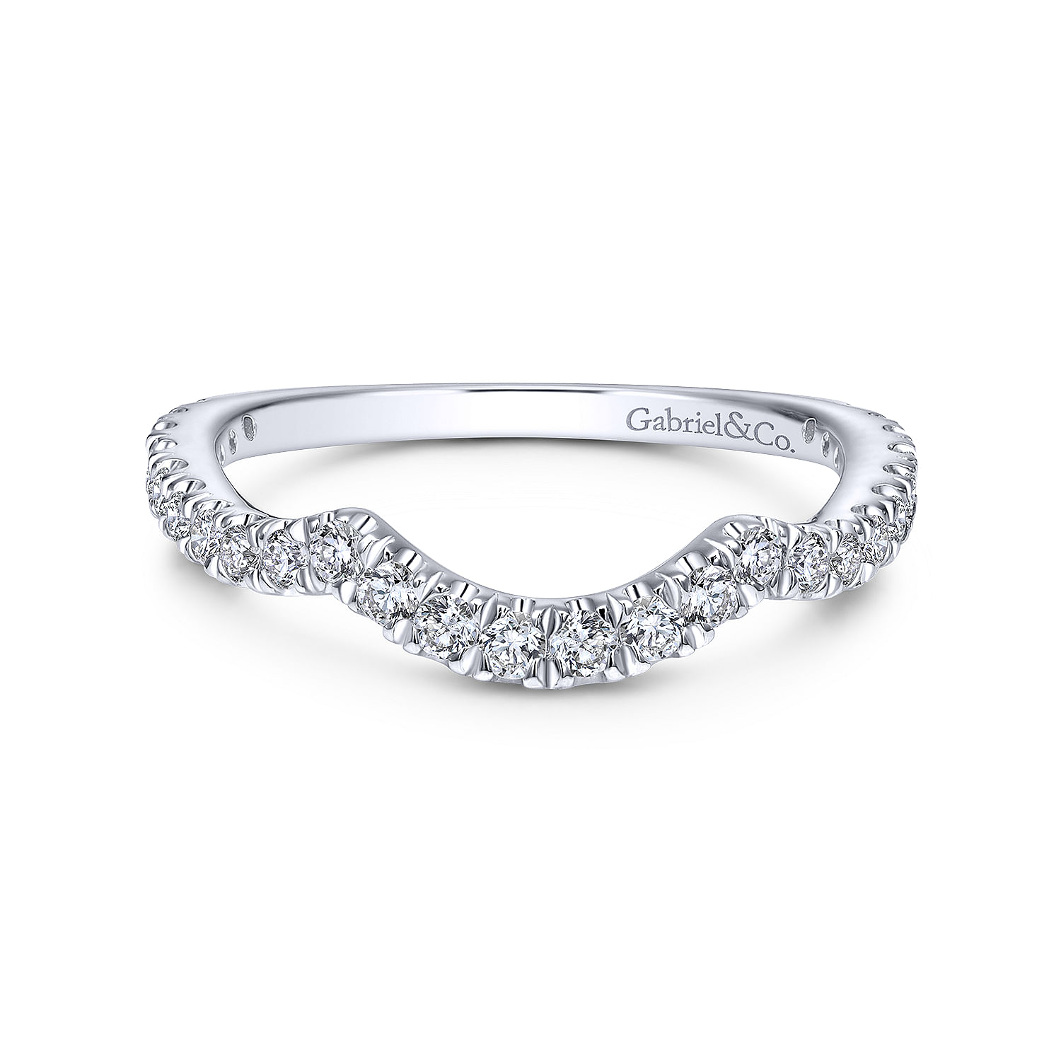 18k White Gold Diamond Curved 18k White Gold Diamond Curved