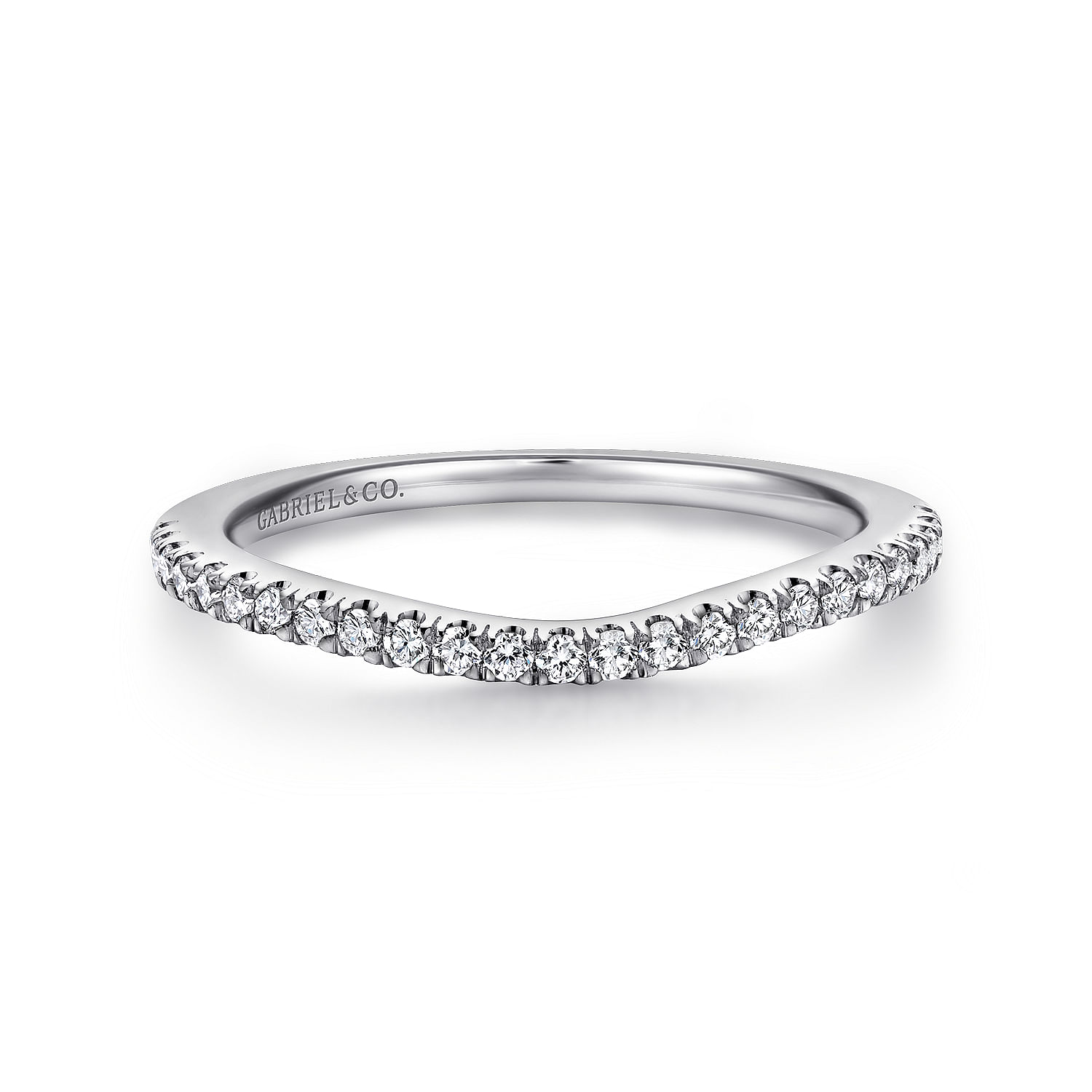 18k White Gold Diamond Curved 18k White Gold Diamond Curved