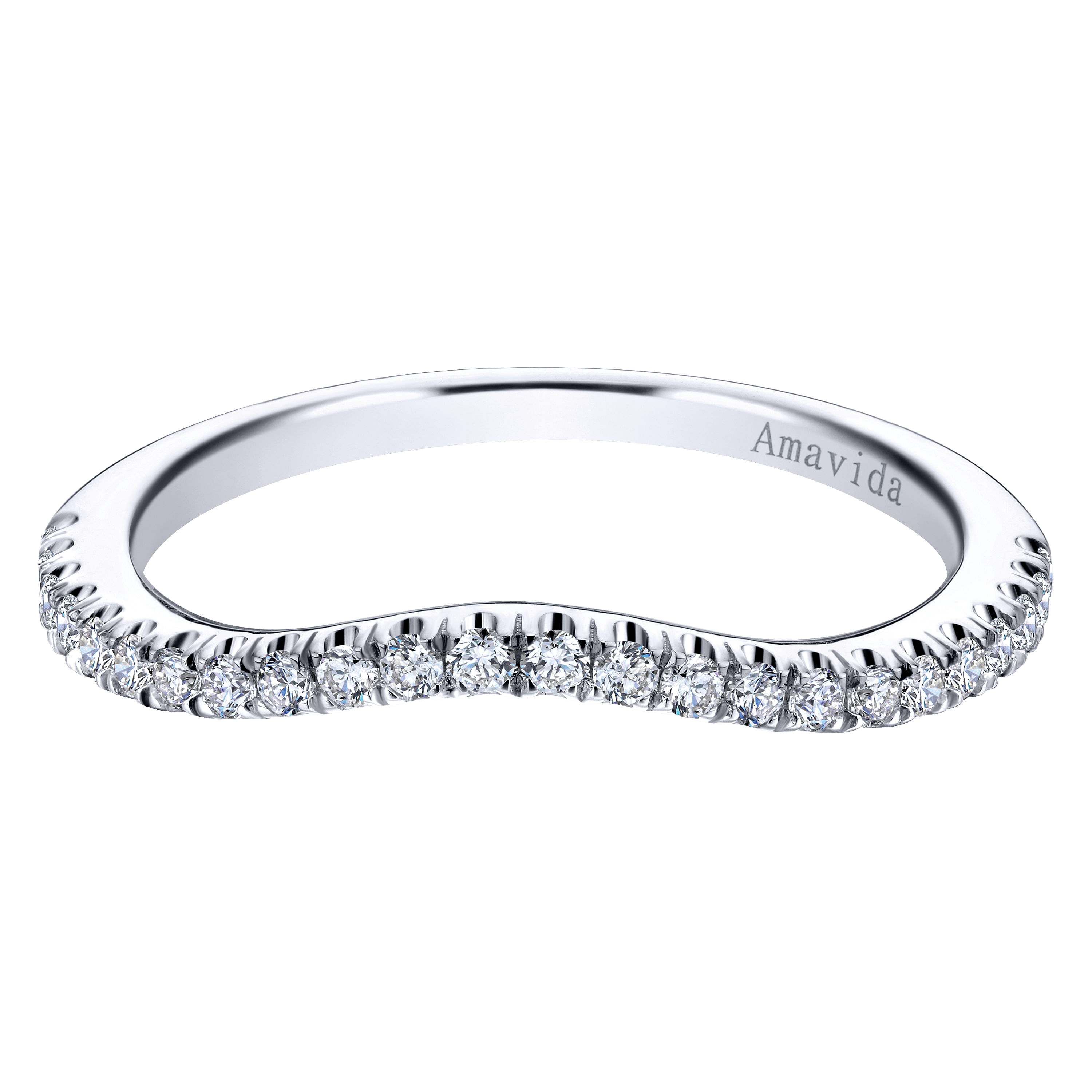 18k White Gold Diamond Curved 18k White Gold Diamond Curved