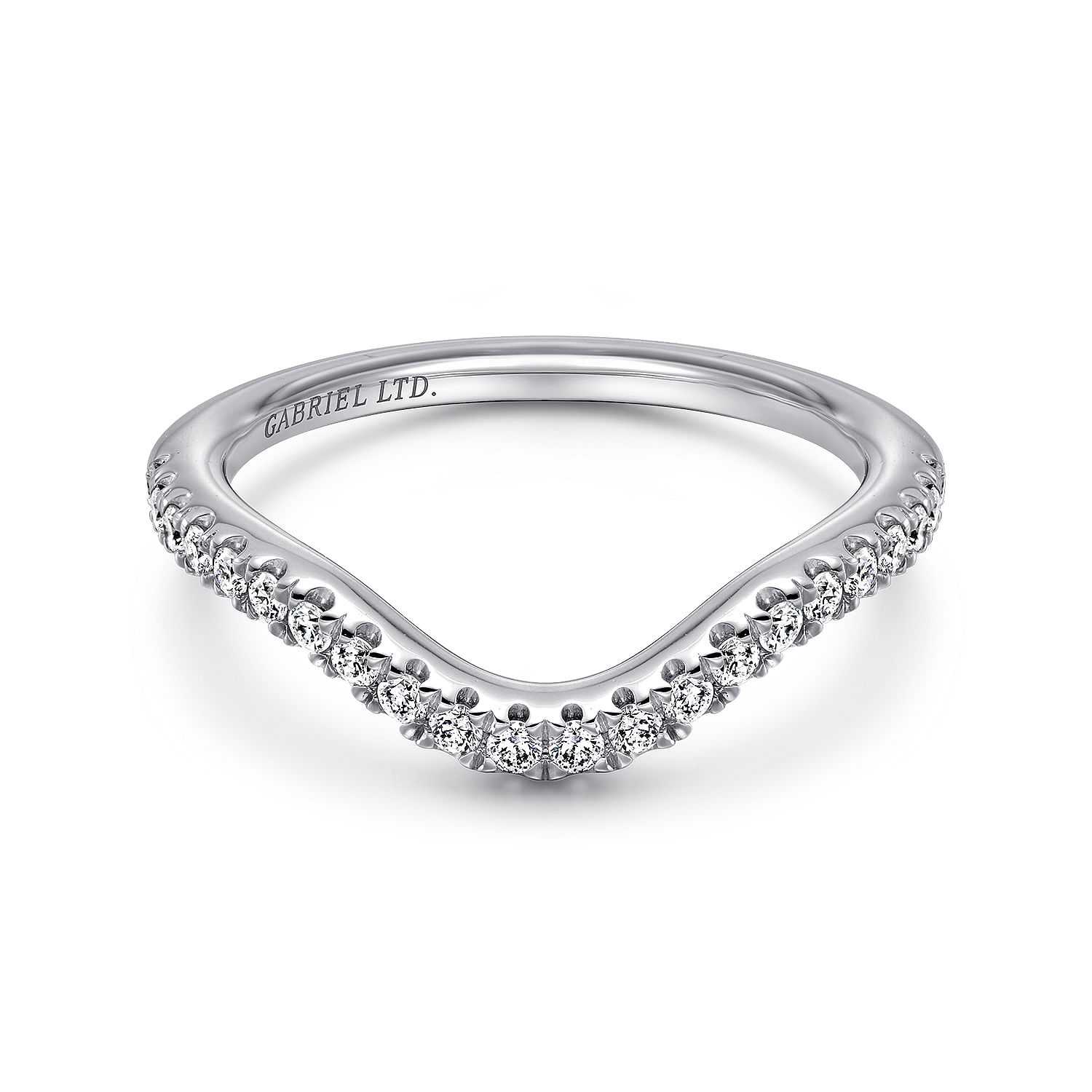18k White Gold Diamond Curved 18k White Gold Diamond Curved
