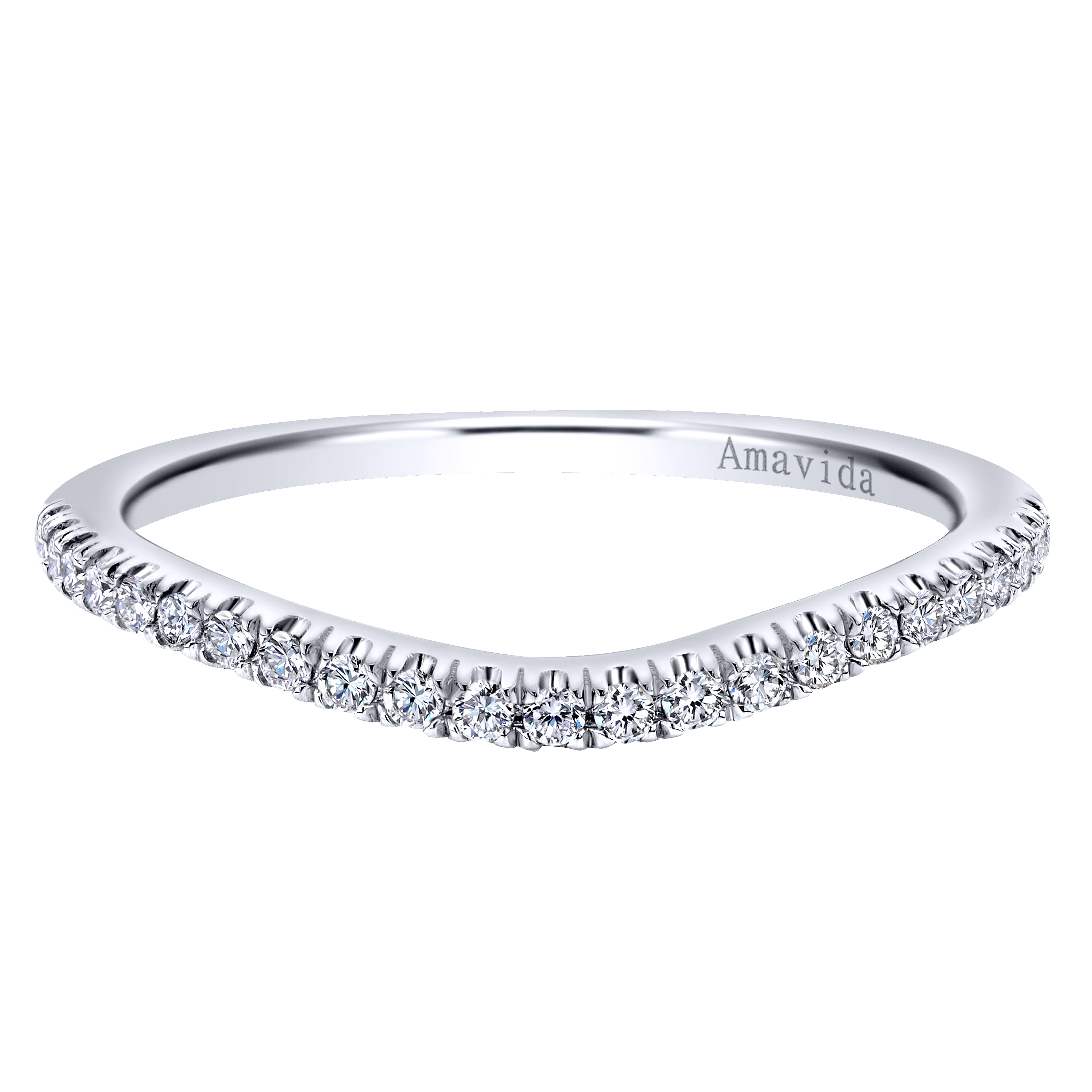 18k White Gold Diamond Curved 18k White Gold Diamond Curved
