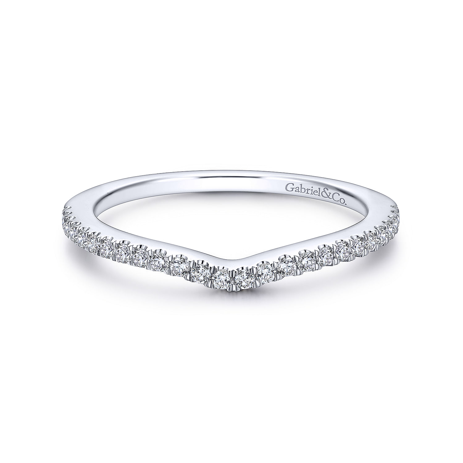 18k White Gold Diamond Curved 18k White Gold Diamond Curved