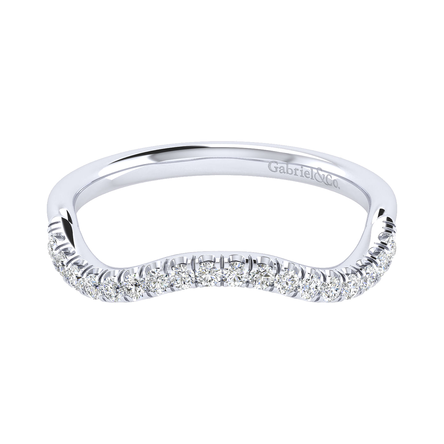 18k White Gold Diamond Curved 18k White Gold Diamond Curved