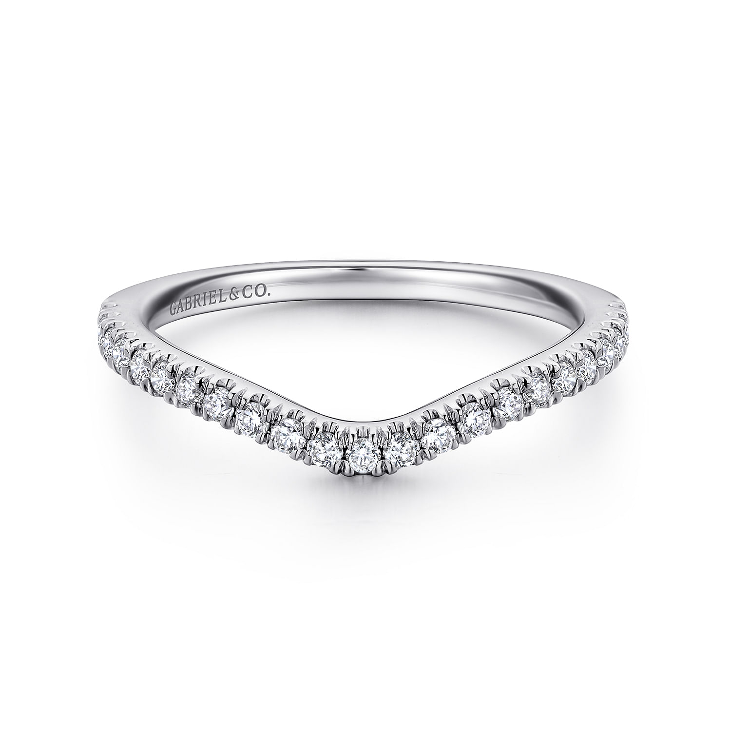 18k White Gold Diamond Curved 18k White Gold Diamond Curved