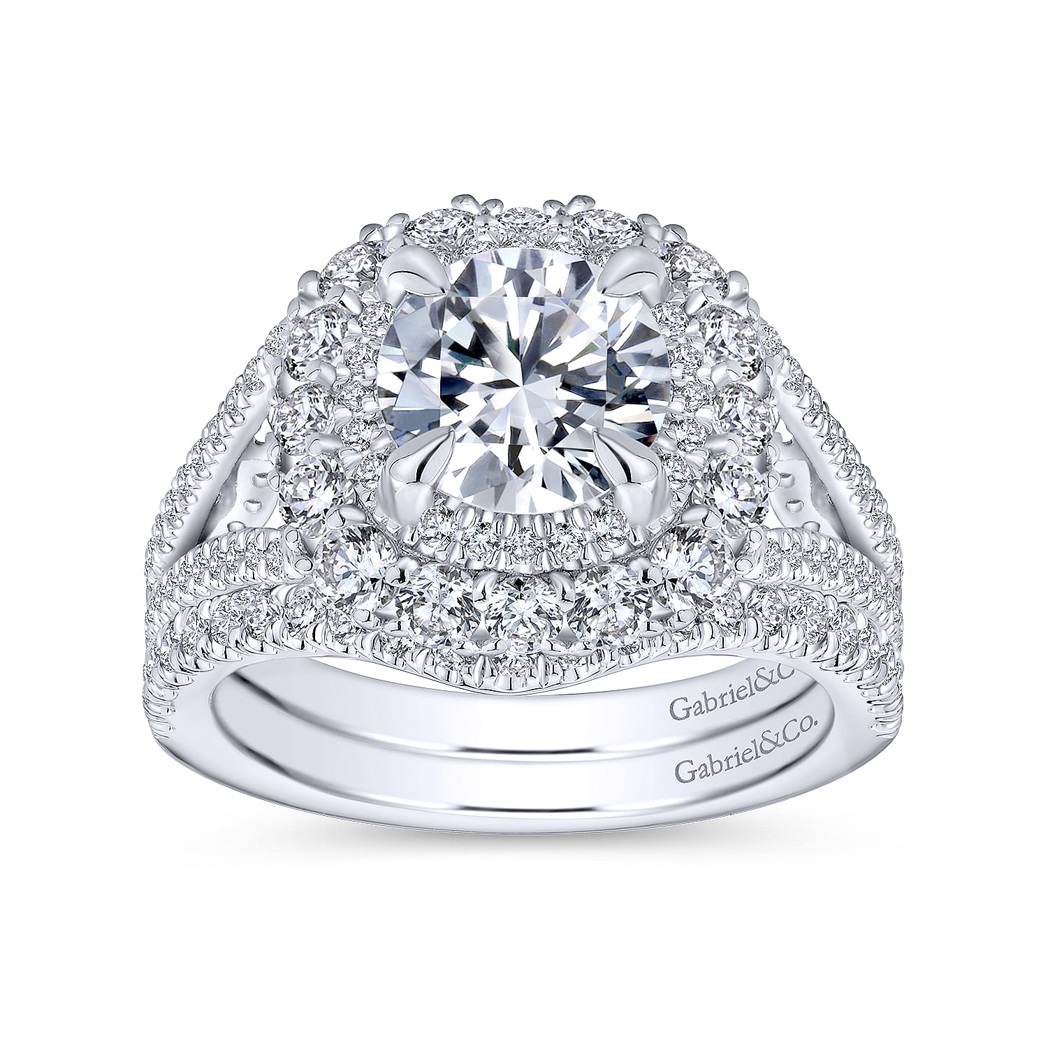 18k White Gold Diamond Curved Wedding Band angle 4 18k White Gold Diamond Curved Wedding Band angle 4
