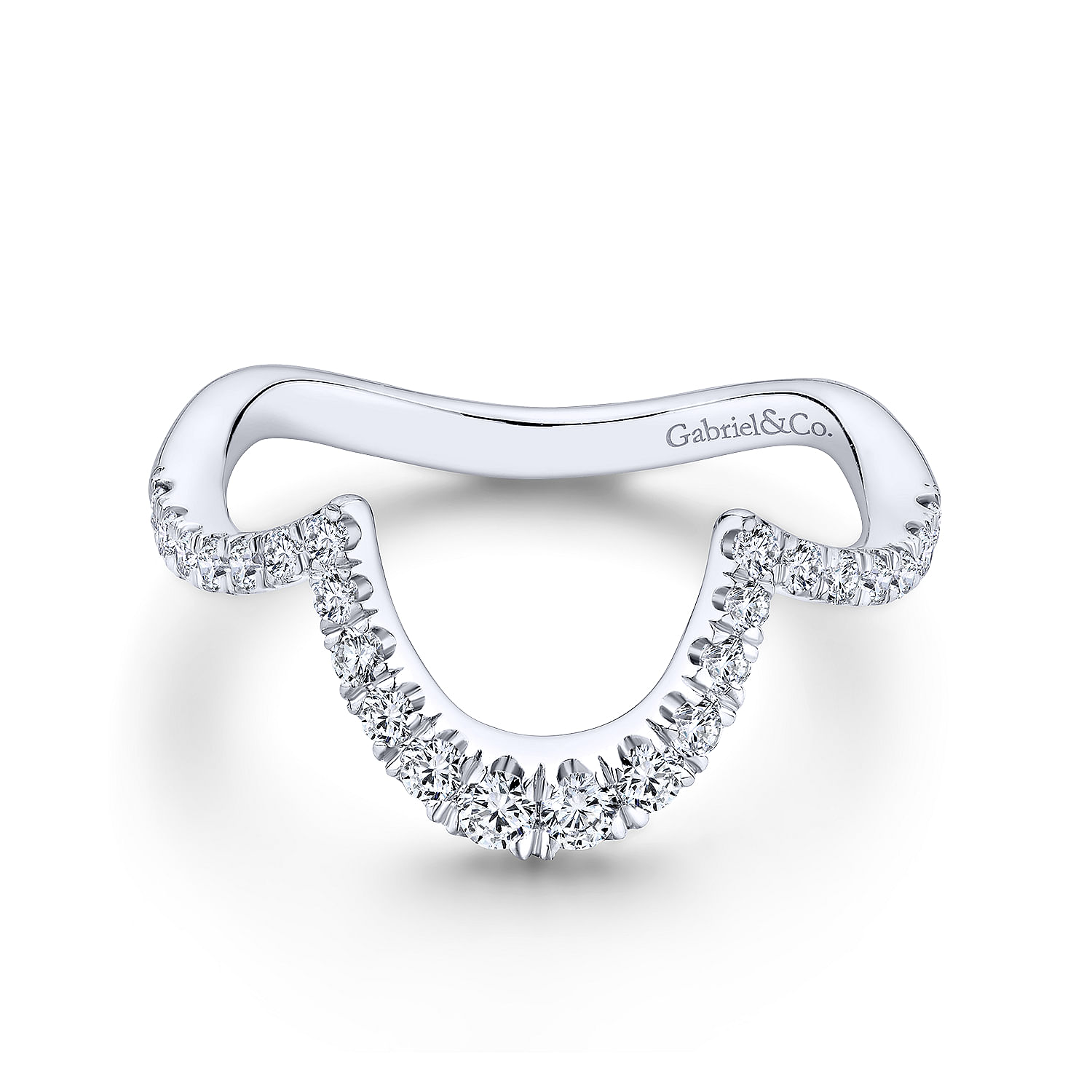 18k White Gold Diamond Curved 18k White Gold Diamond Curved