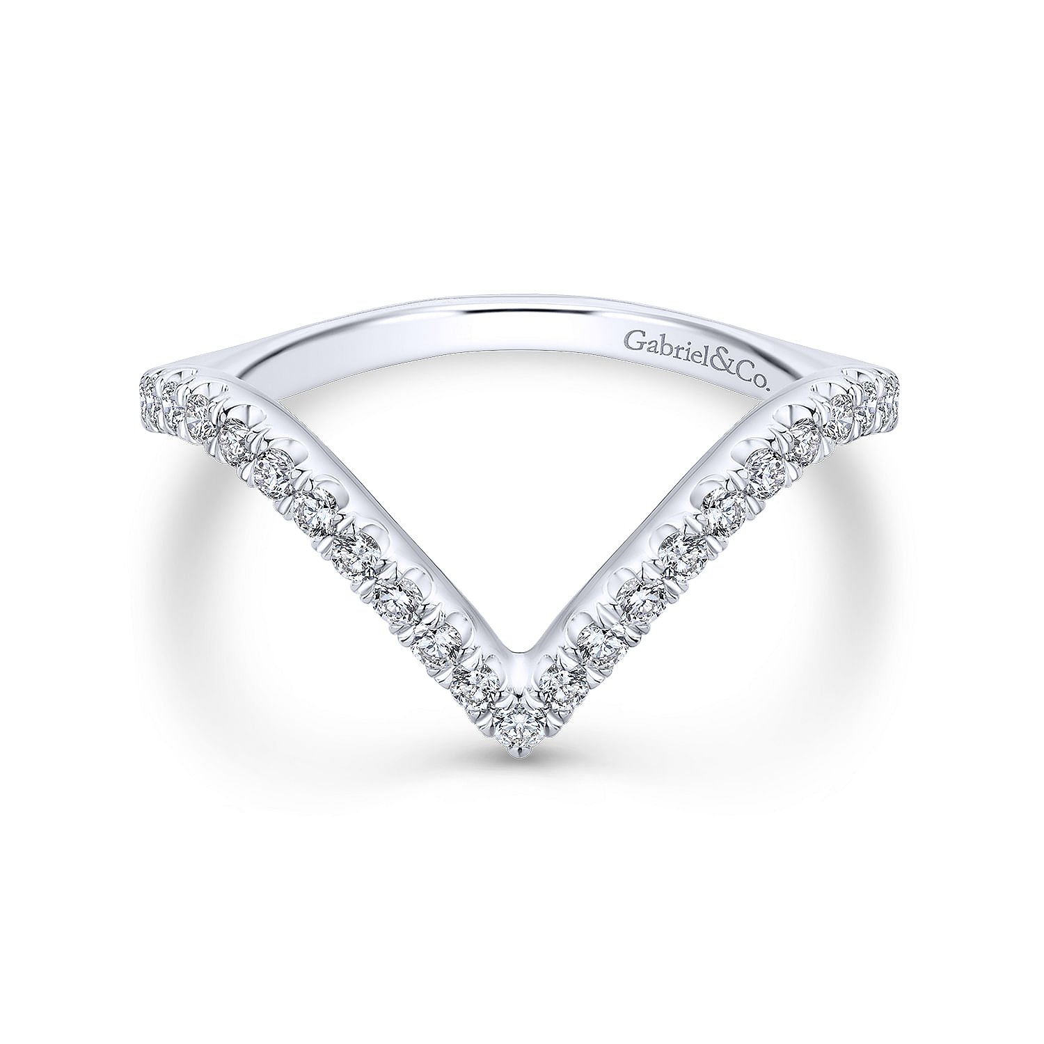 18k White Gold Diamond Curved 18k White Gold Diamond Curved