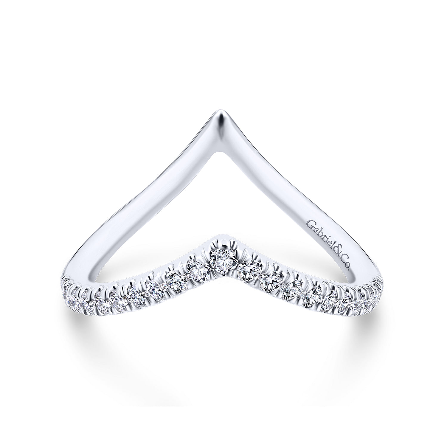 18k White Gold Diamond Curved 18k White Gold Diamond Curved