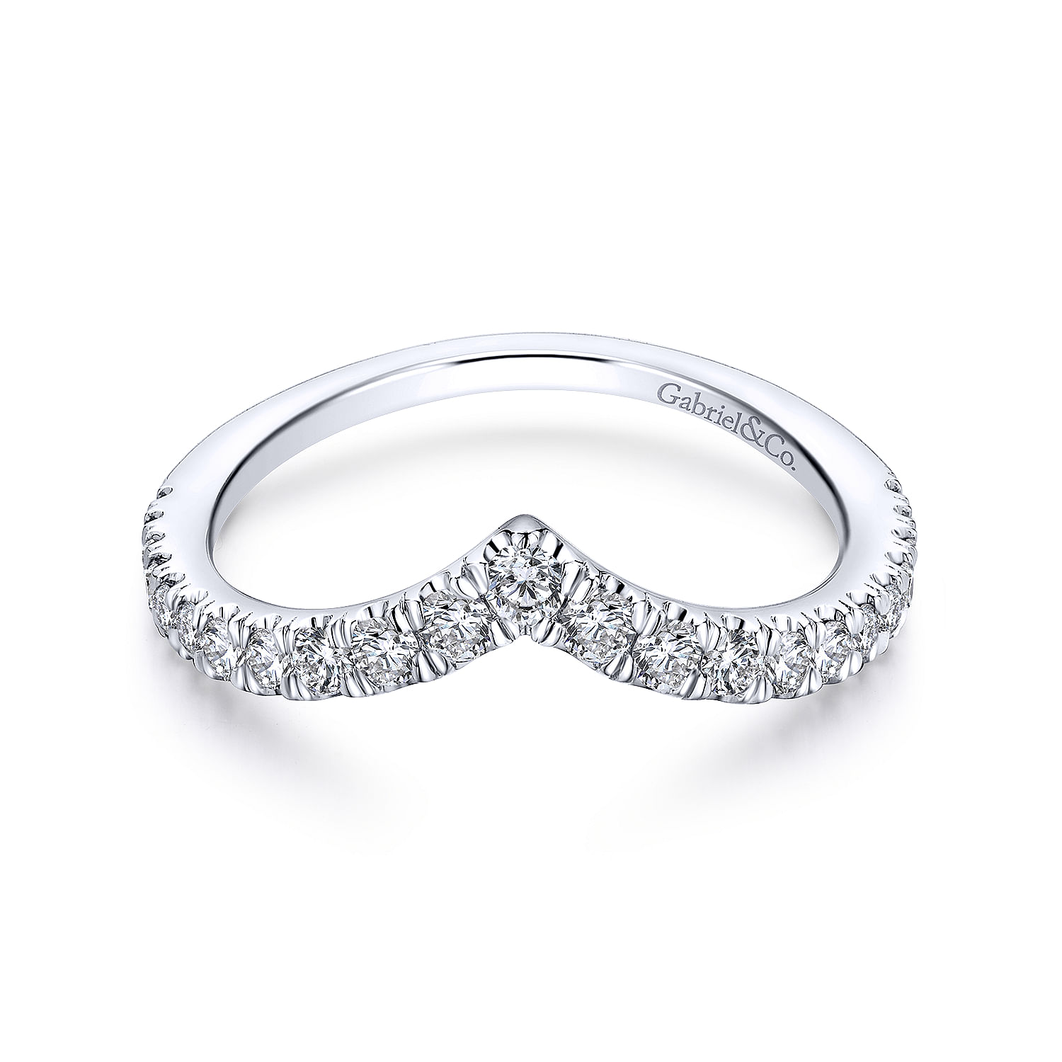 18k White Gold Diamond Curved 18k White Gold Diamond Curved