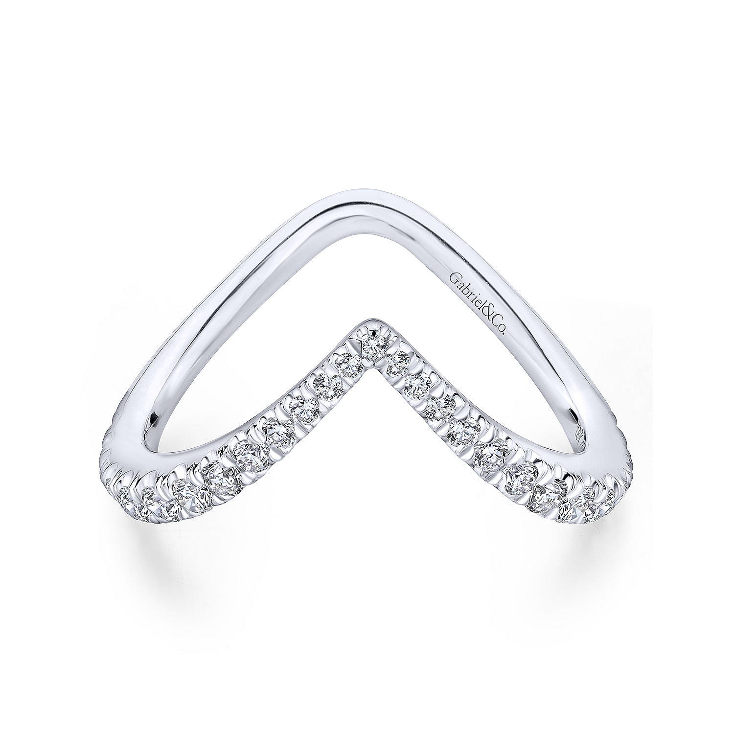 18k White Gold Diamond Curved 18k White Gold Diamond Curved