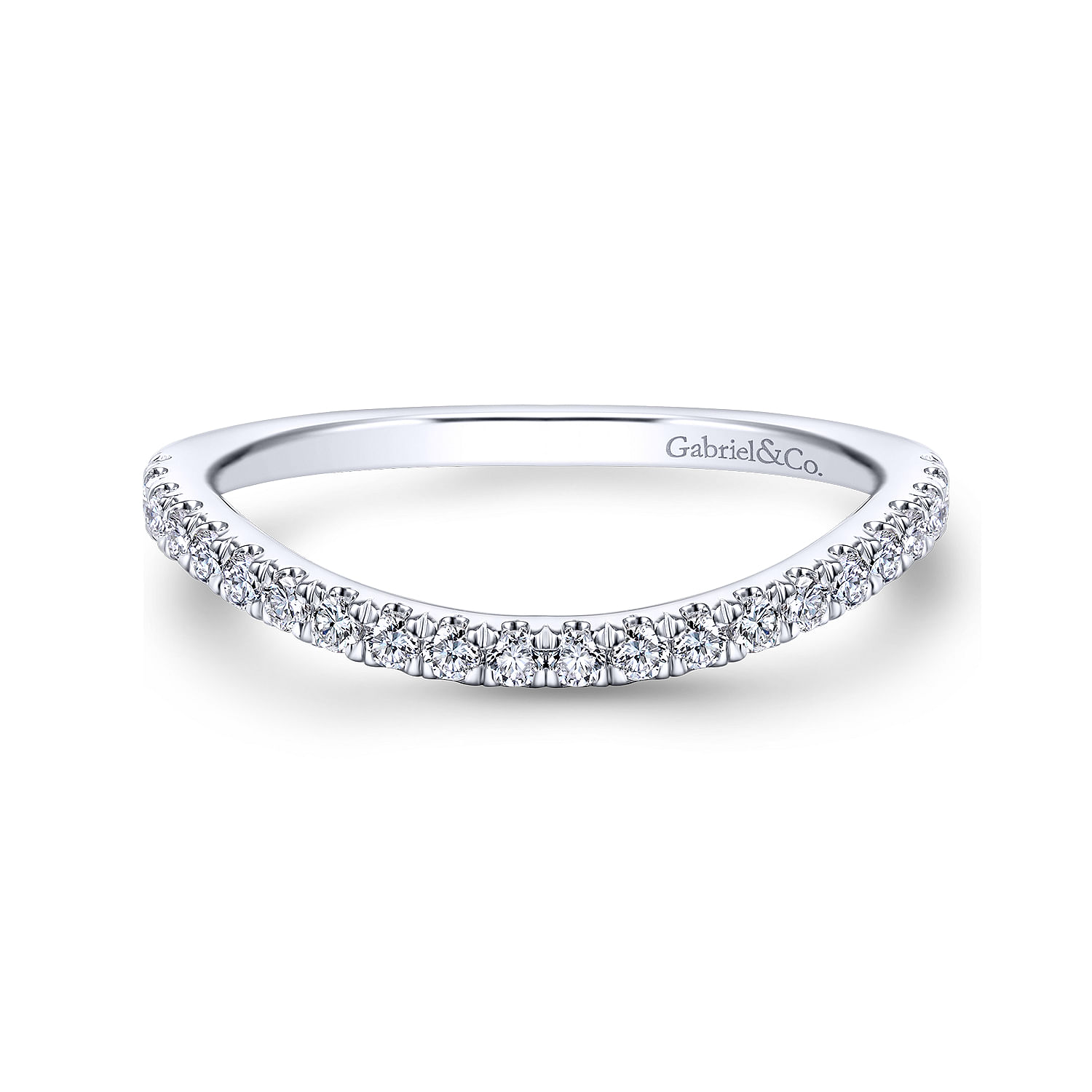 18k White Gold Diamond Curved 18k White Gold Diamond Curved