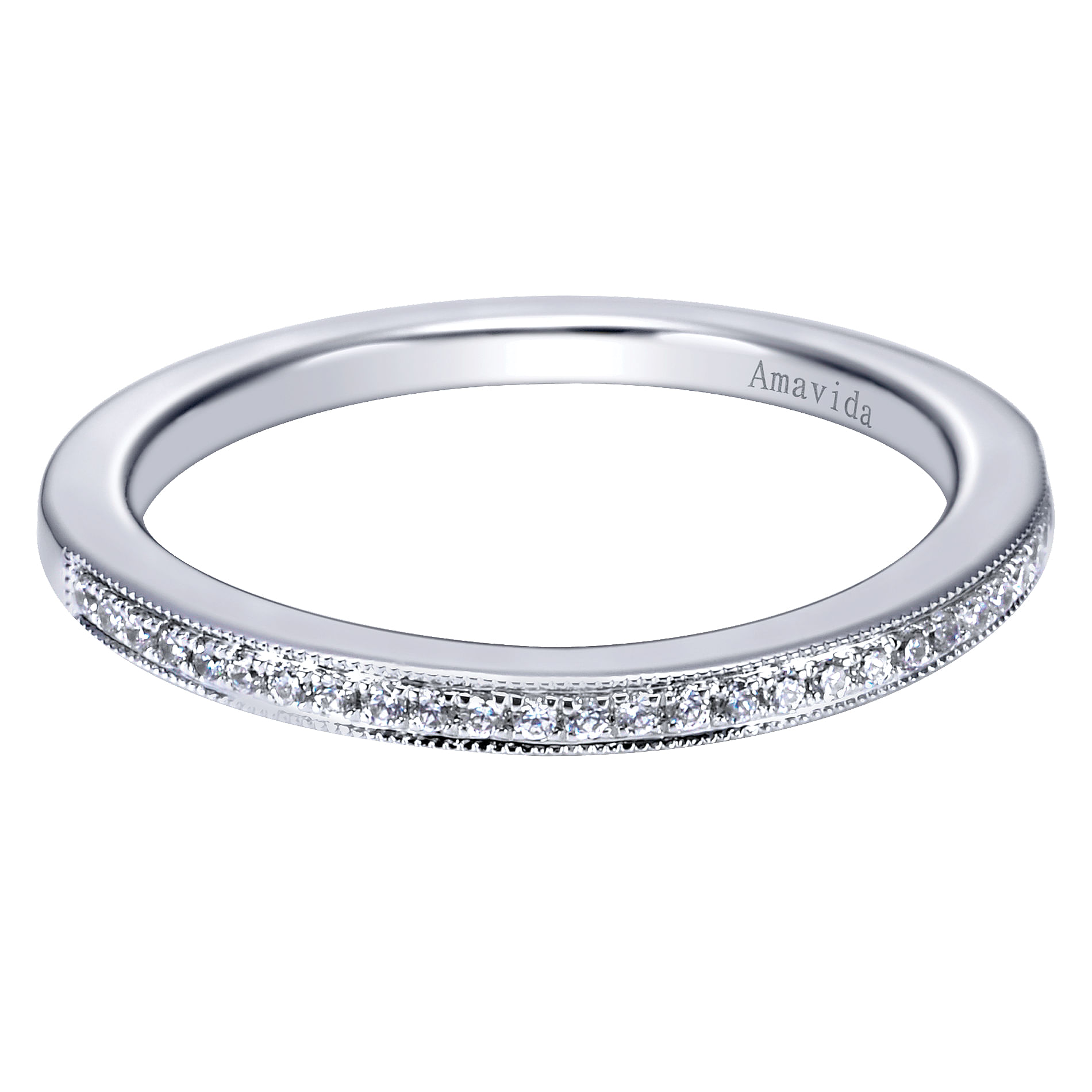 18k White Gold Diamond Curved 18k White Gold Diamond Curved