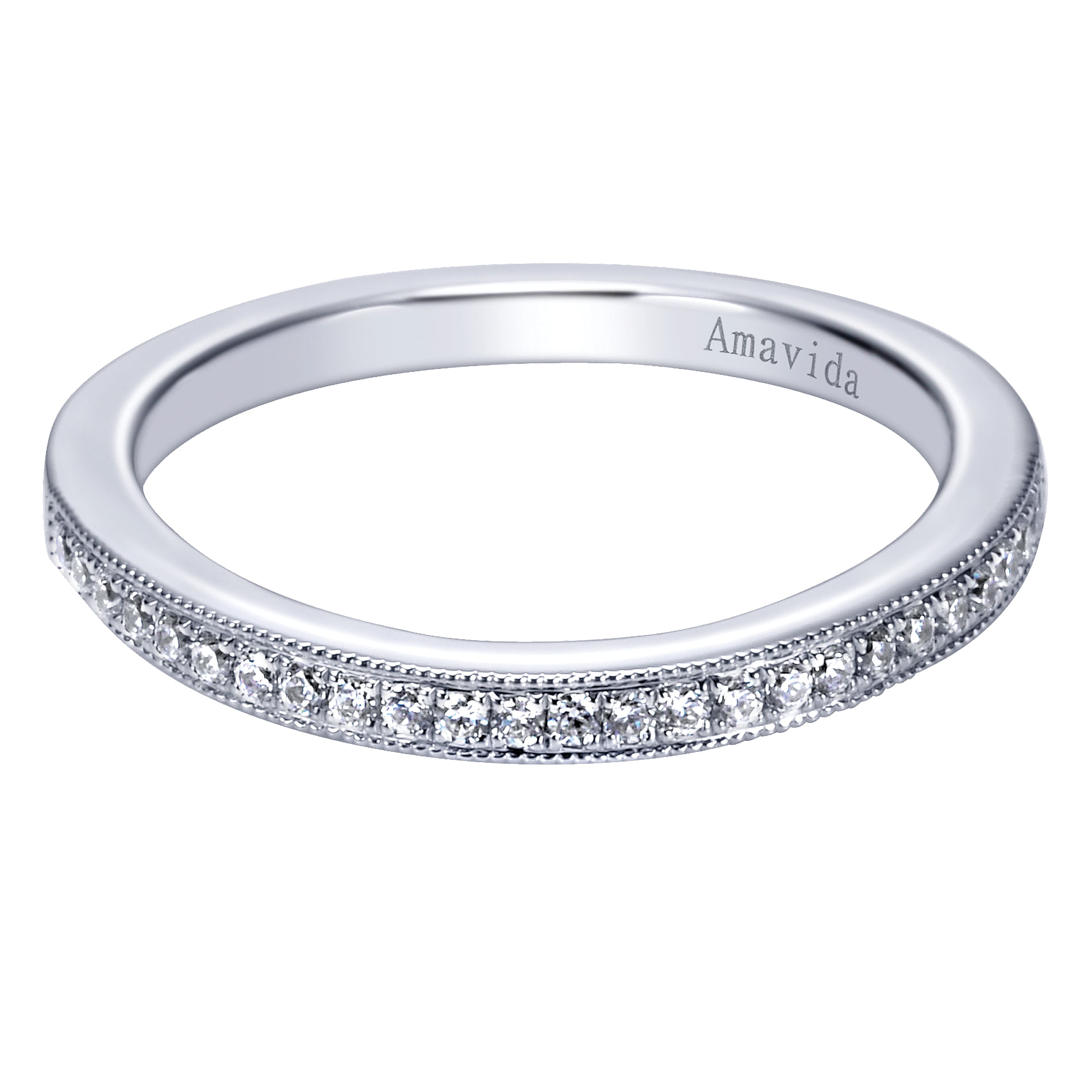 18k White Gold Diamond Curved 18k White Gold Diamond Curved