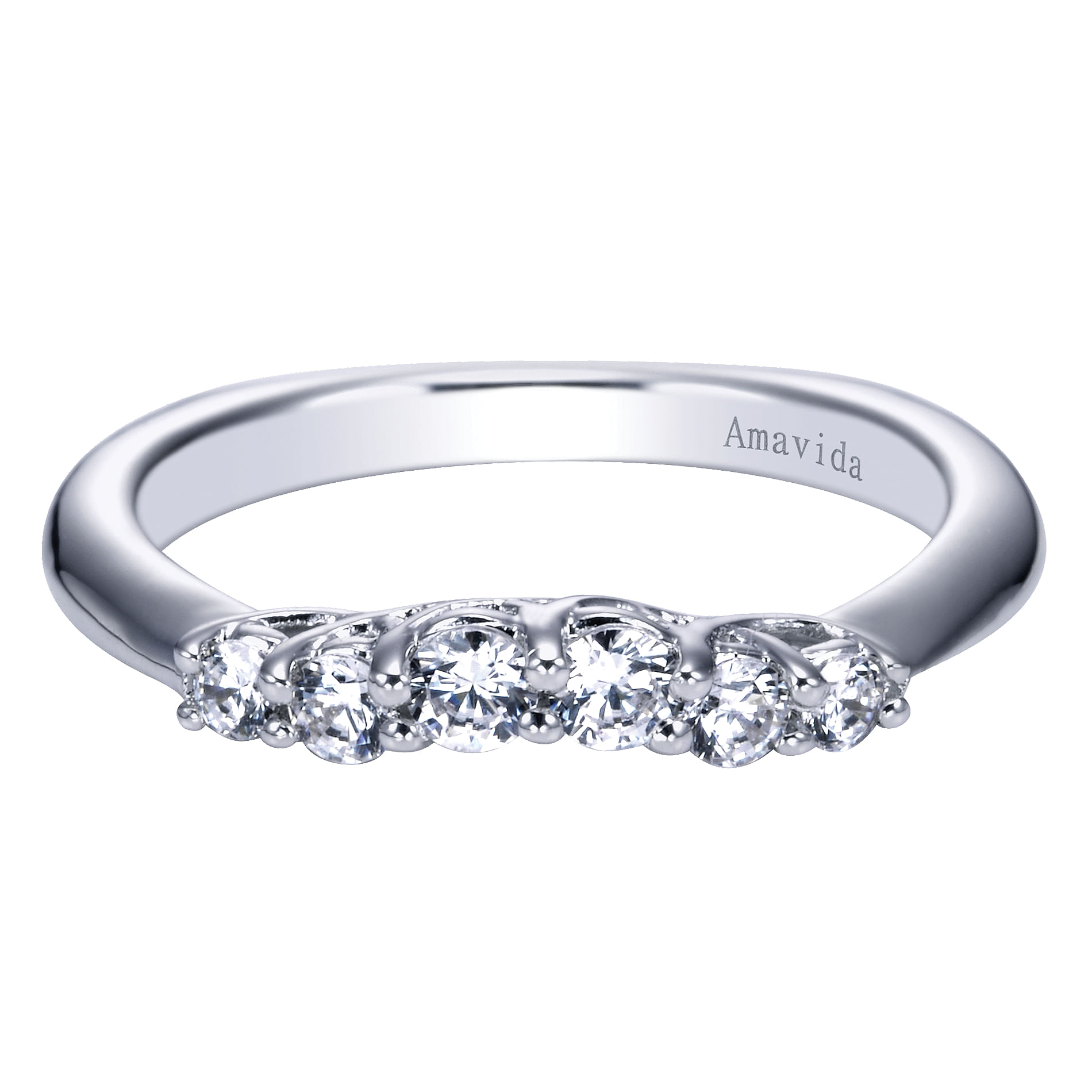 18k White Gold Diamond Curved 18k White Gold Diamond Curved
