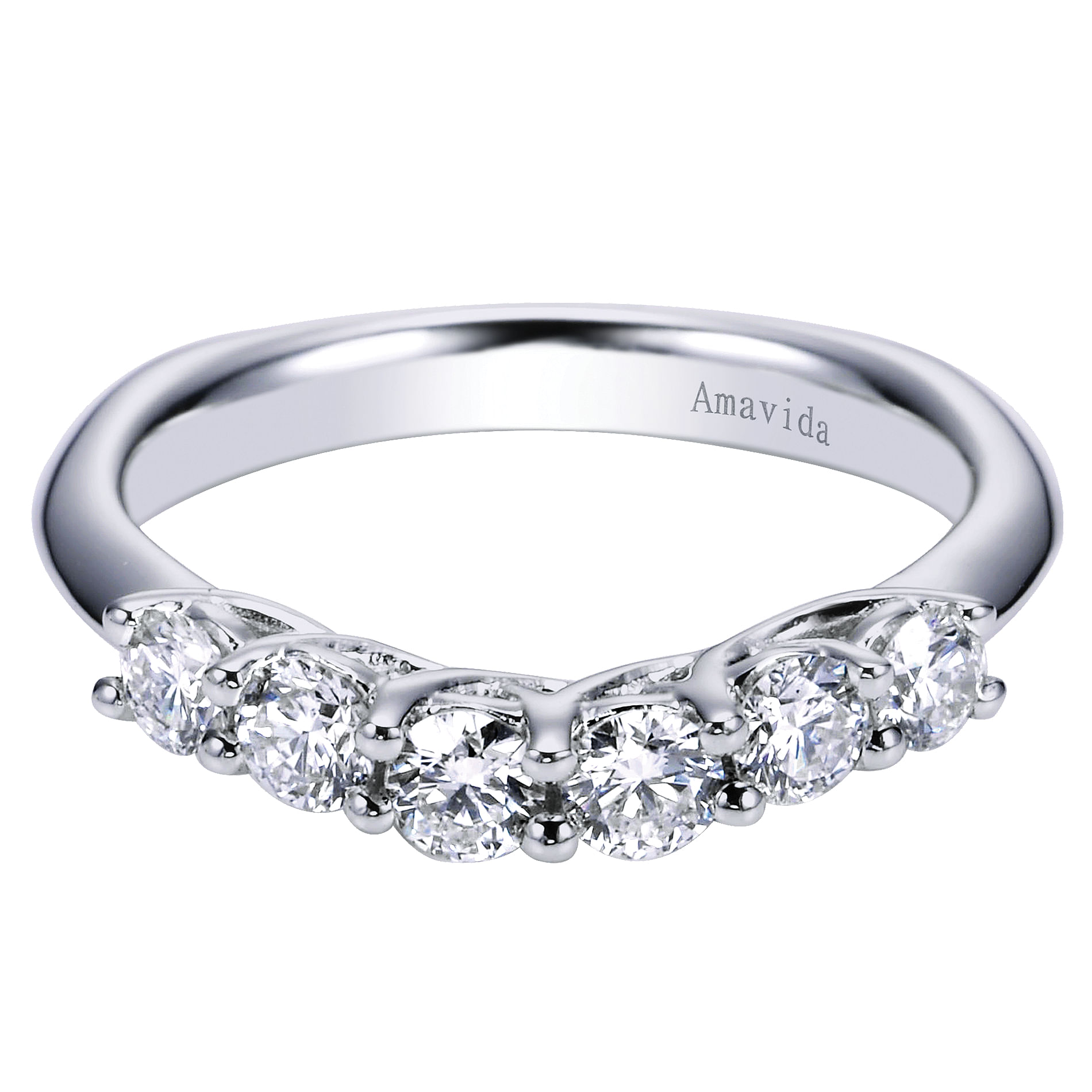 18k White Gold Diamond Curved 18k White Gold Diamond Curved