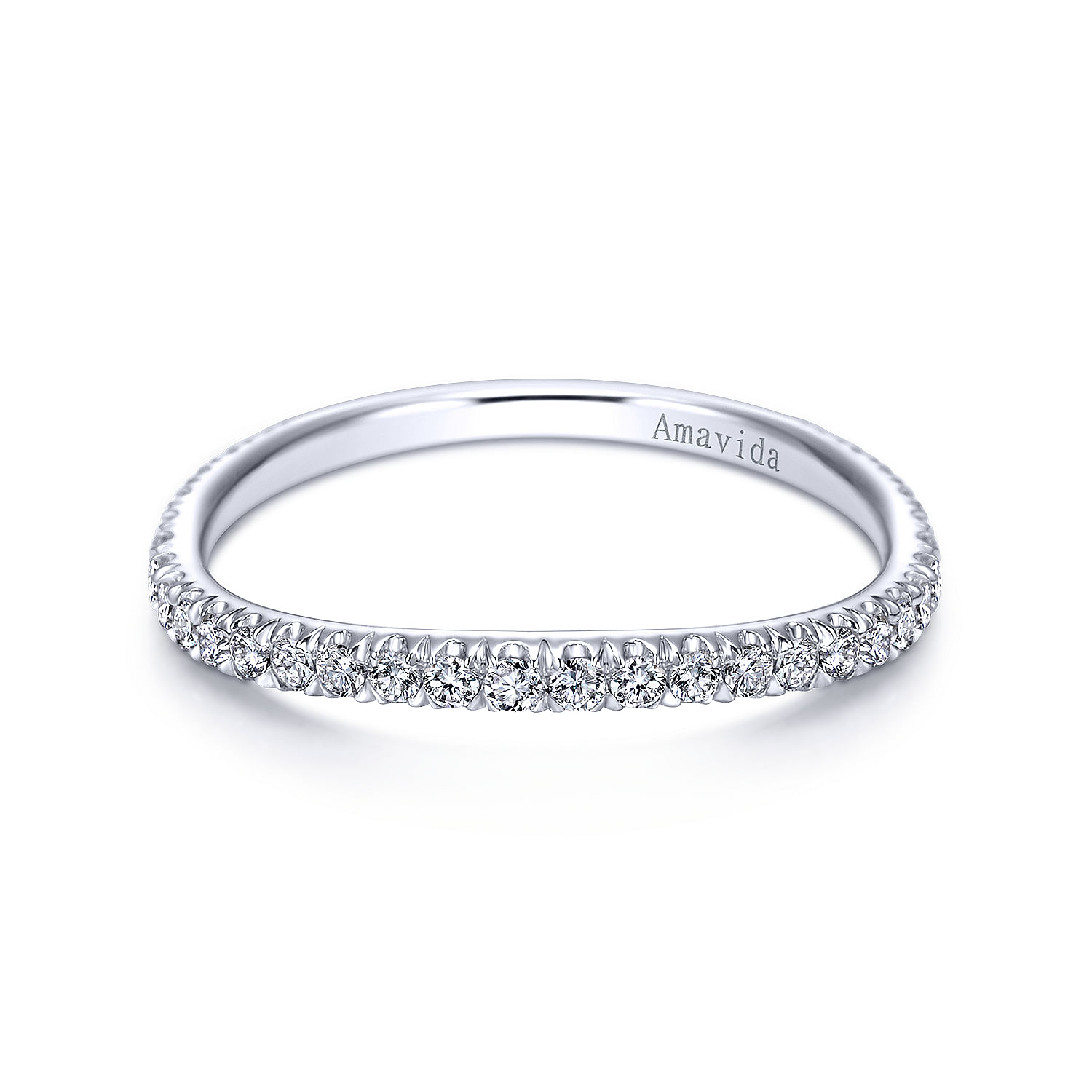 18k White Gold Diamond Curved 18k White Gold Diamond Curved