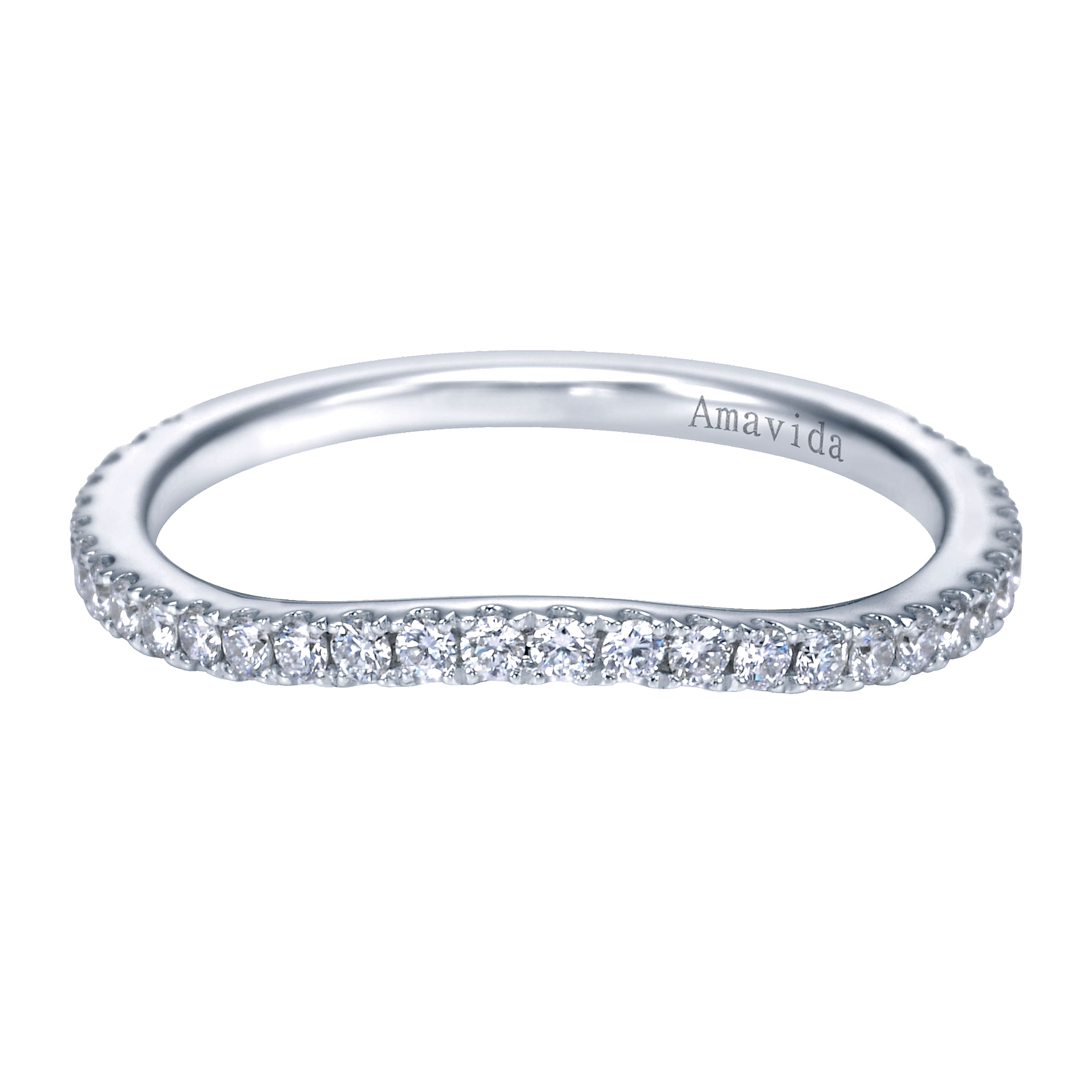 18k White Gold Diamond Curved 18k White Gold Diamond Curved