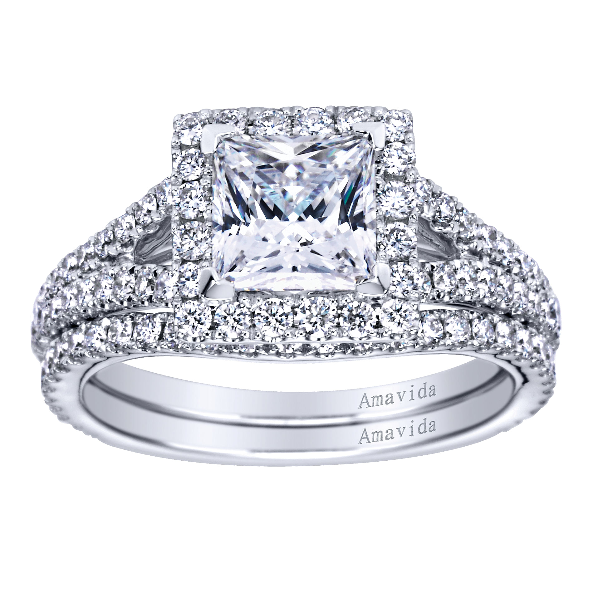 18k White Gold Diamond Curved Wedding Band angle 4 18k White Gold Diamond Curved Wedding Band angle 4