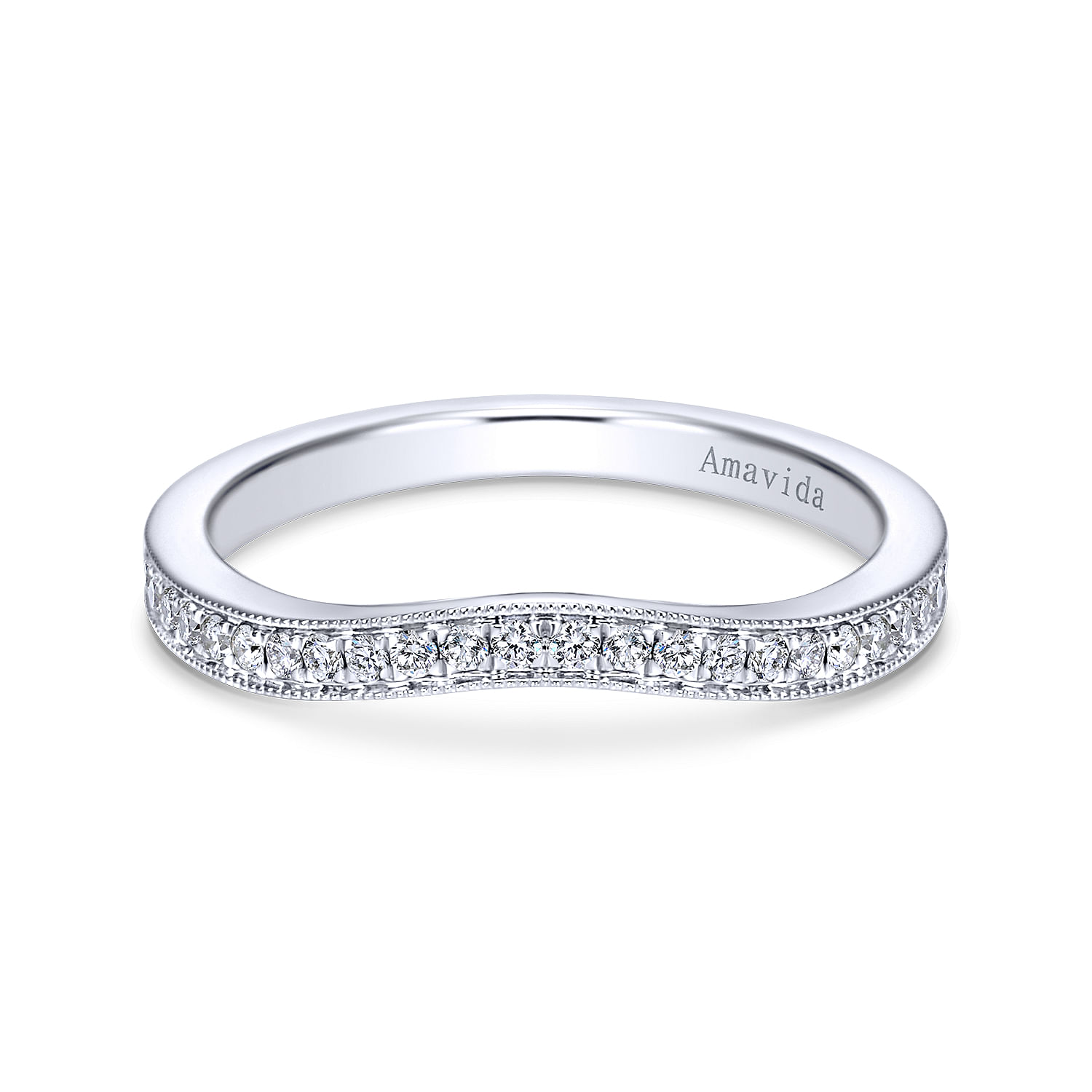 18k White Gold Diamond Curved 18k White Gold Diamond Curved