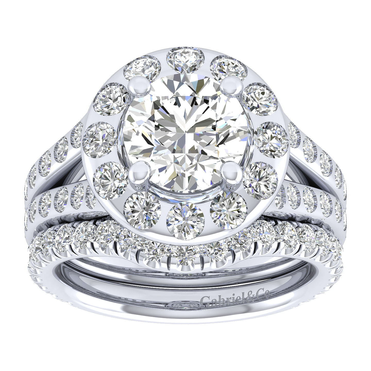 18k White Gold Diamond Curved Wedding Band angle 4 18k White Gold Diamond Curved Wedding Band angle 4