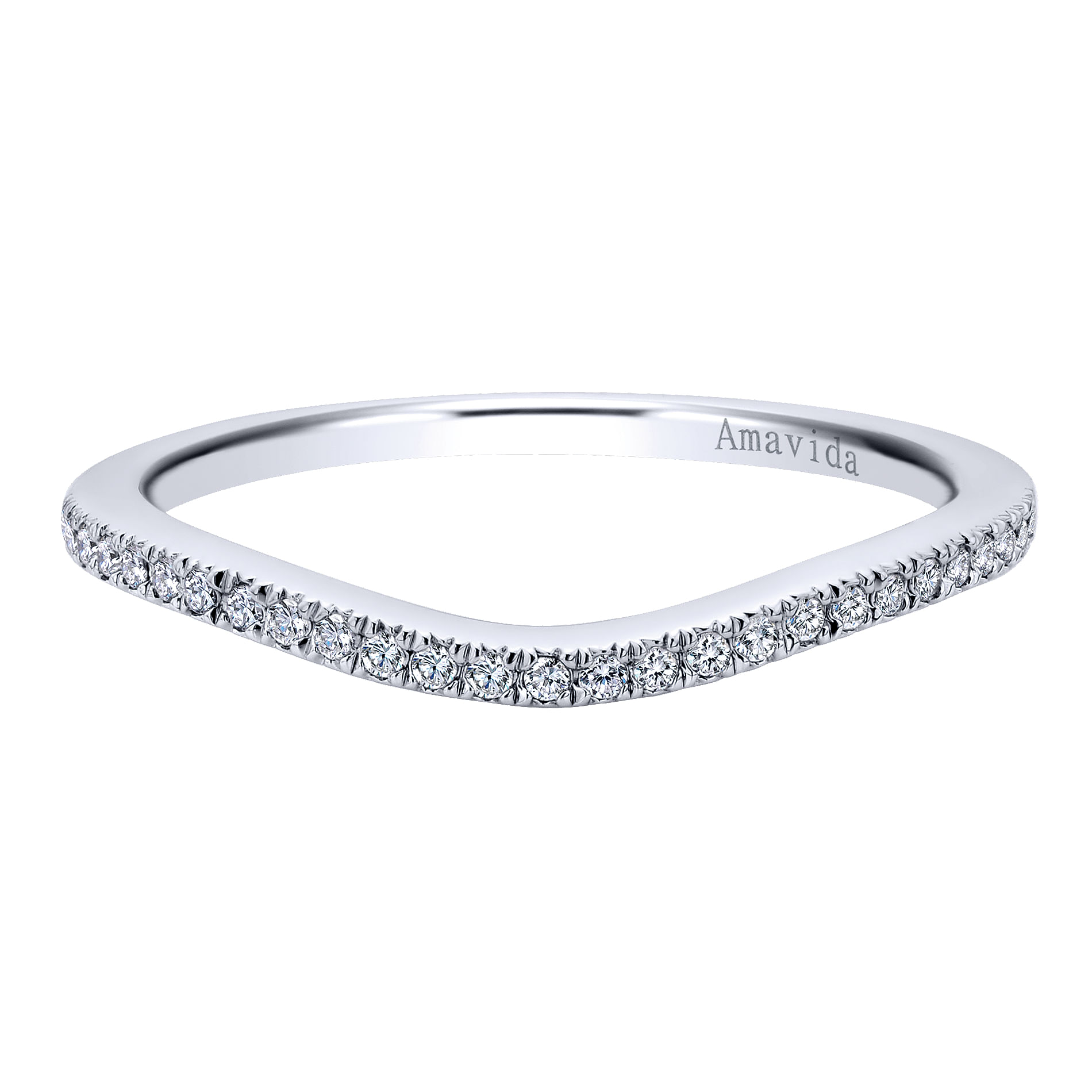 18k White Gold Diamond Curved 18k White Gold Diamond Curved