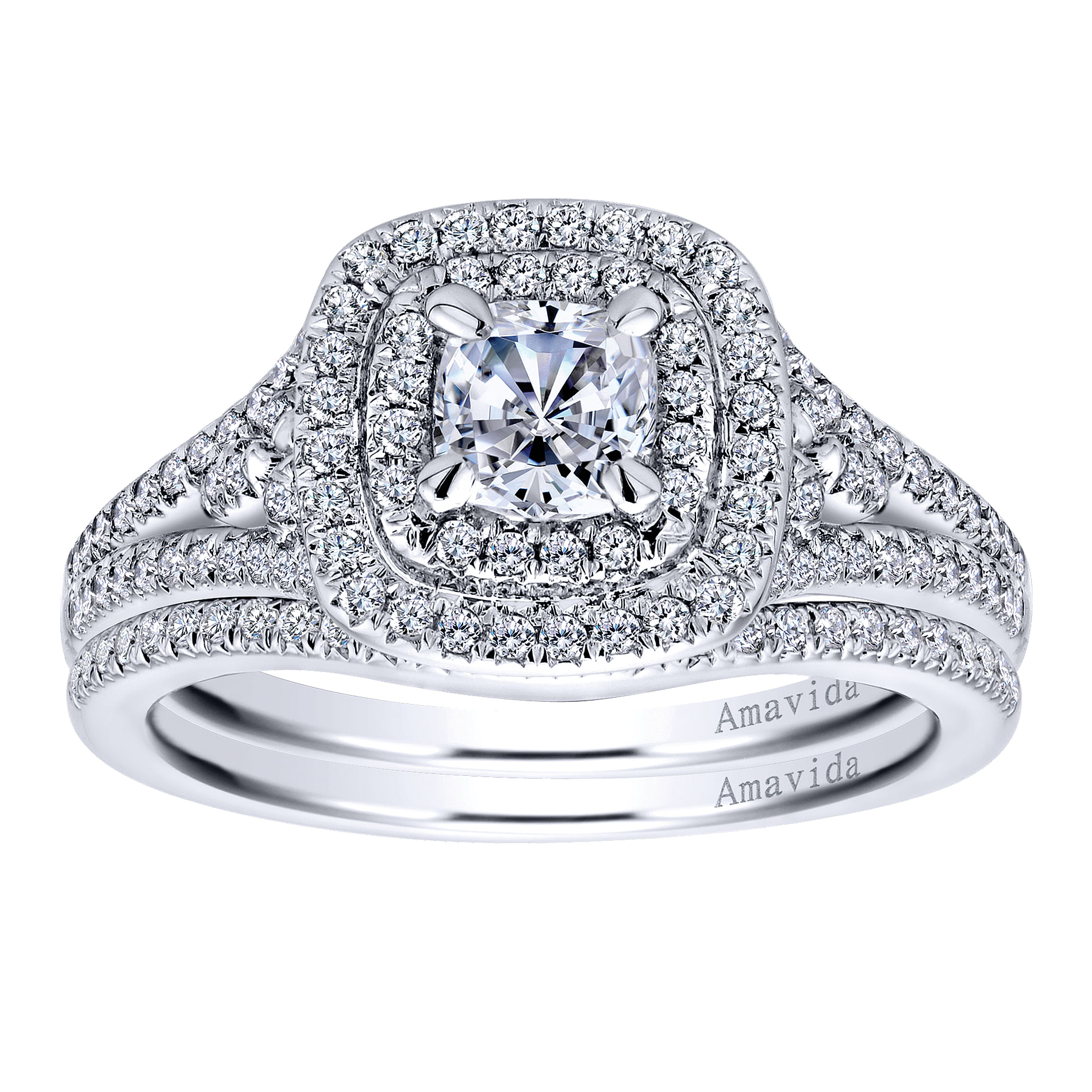 18k White Gold Diamond Curved Wedding Band angle 4 18k White Gold Diamond Curved Wedding Band angle 4