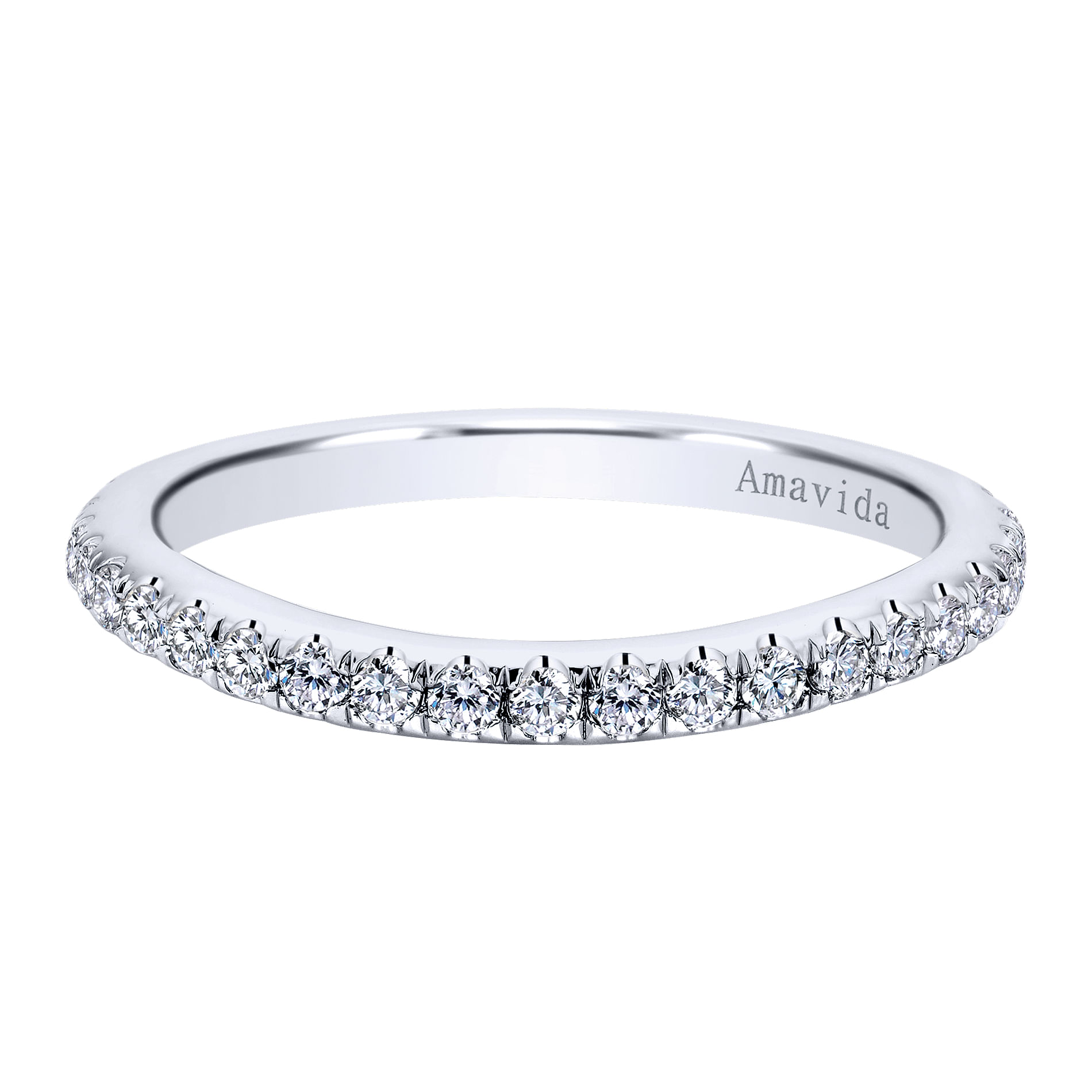 18k White Gold Diamond Curved 18k White Gold Diamond Curved