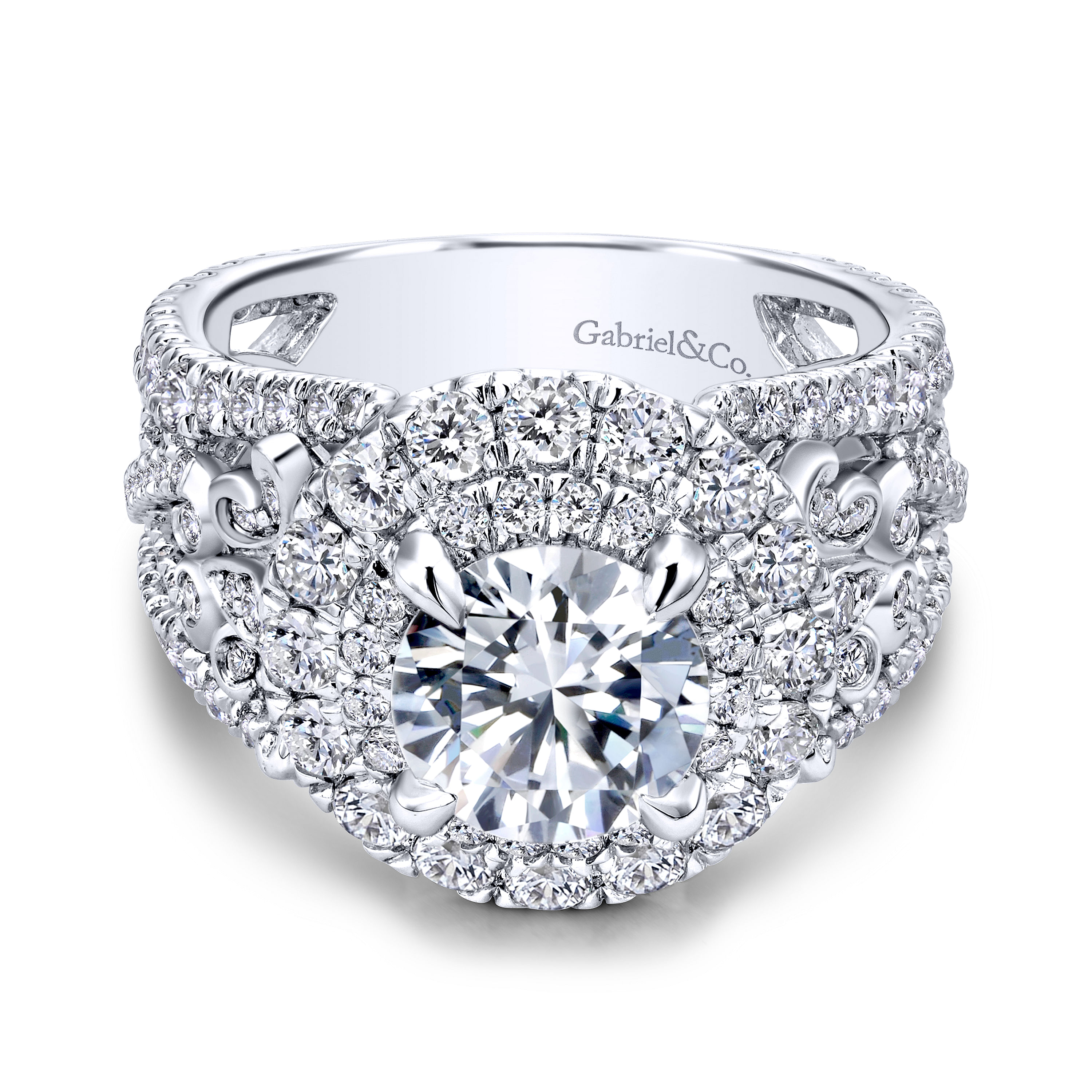 18k White Gold Diamond Double Halo 18k White Gold Diamond Double Halo