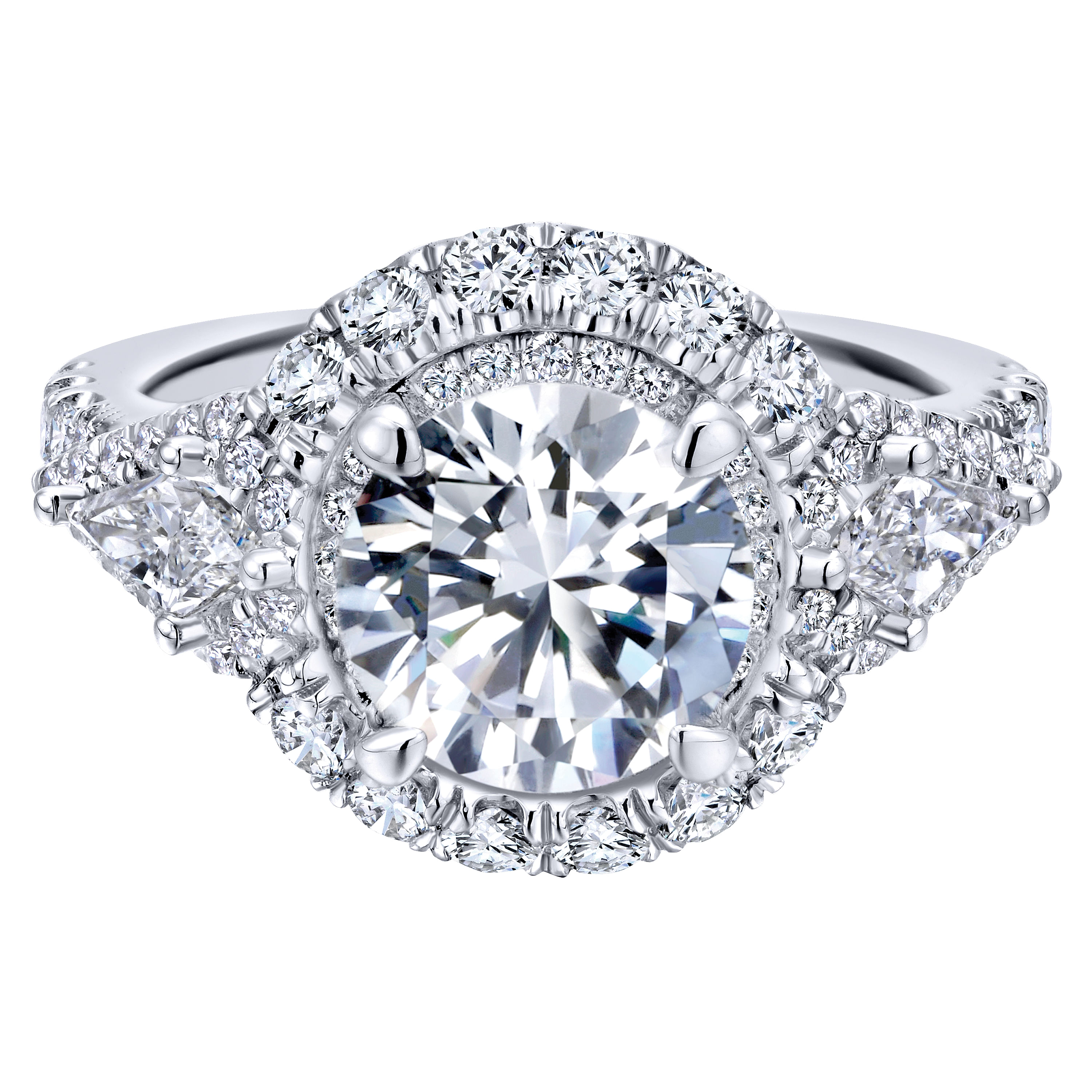 18k White Gold Diamond Double Halo 18k White Gold Diamond Double Halo