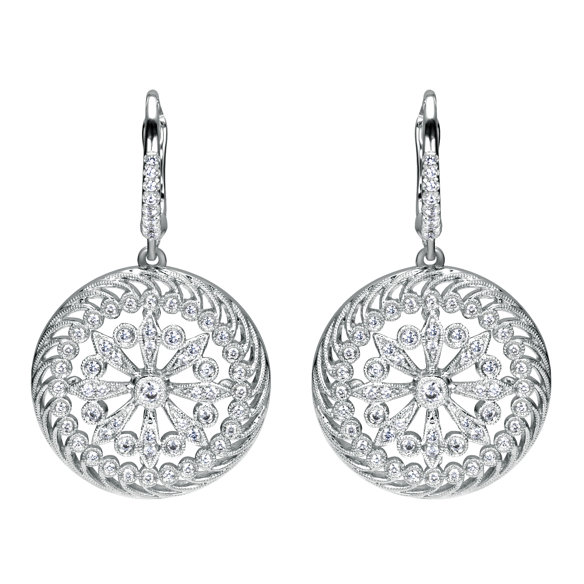 18k White Gold Diamond Drop 18k White Gold Diamond Drop