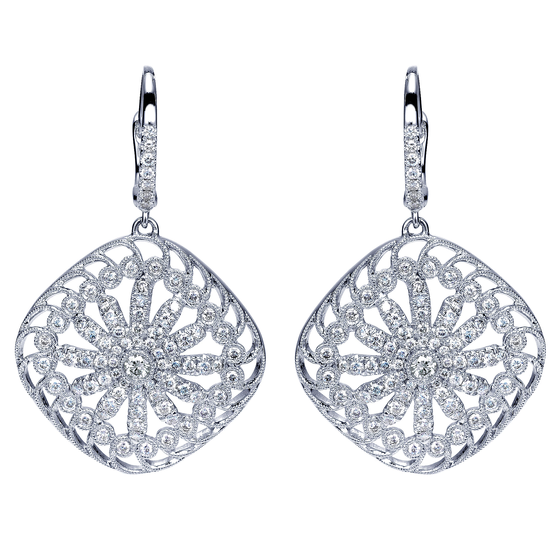 18k White Gold Diamond Drop 18k White Gold Diamond Drop