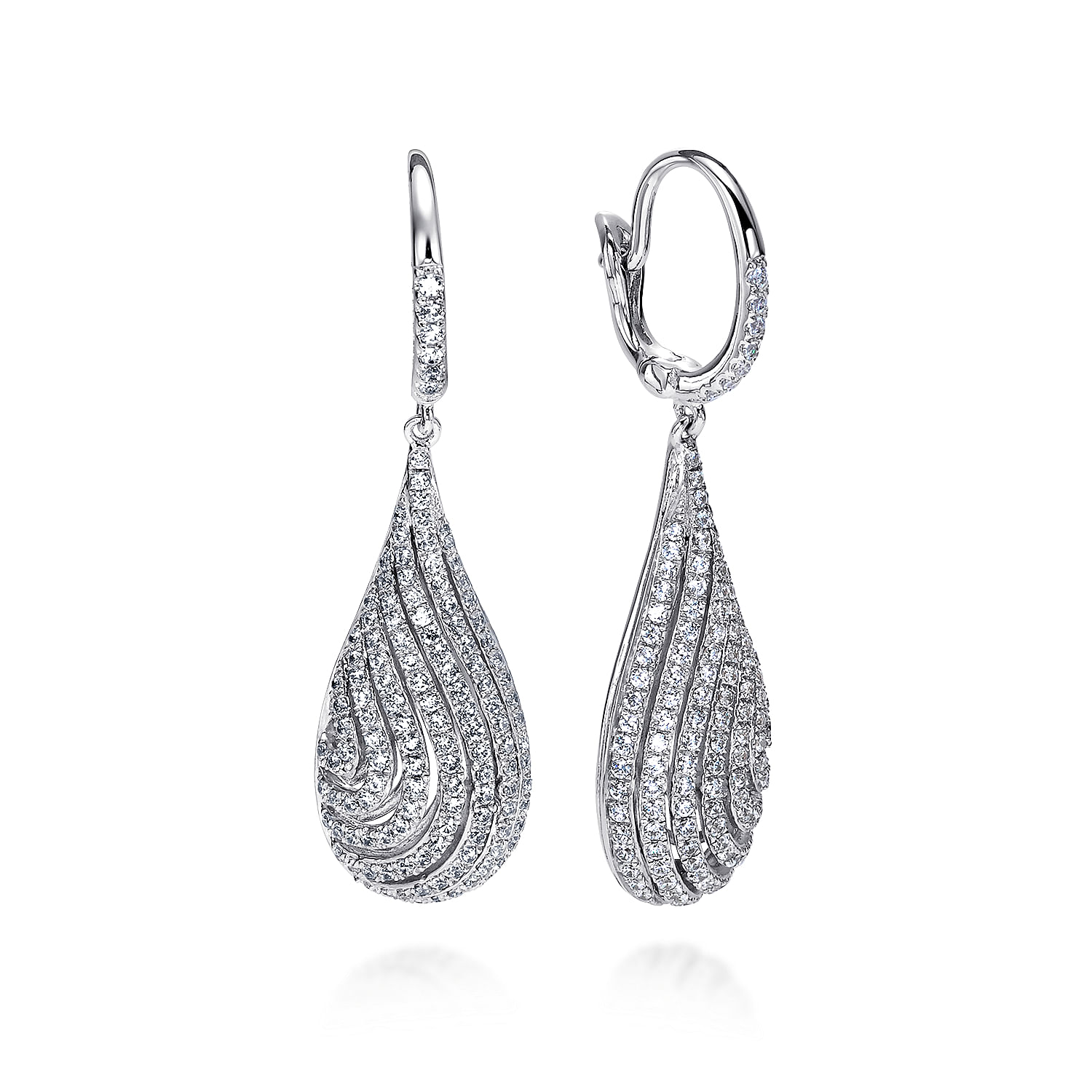 18k White Gold Diamond Drop 18k White Gold Diamond Drop