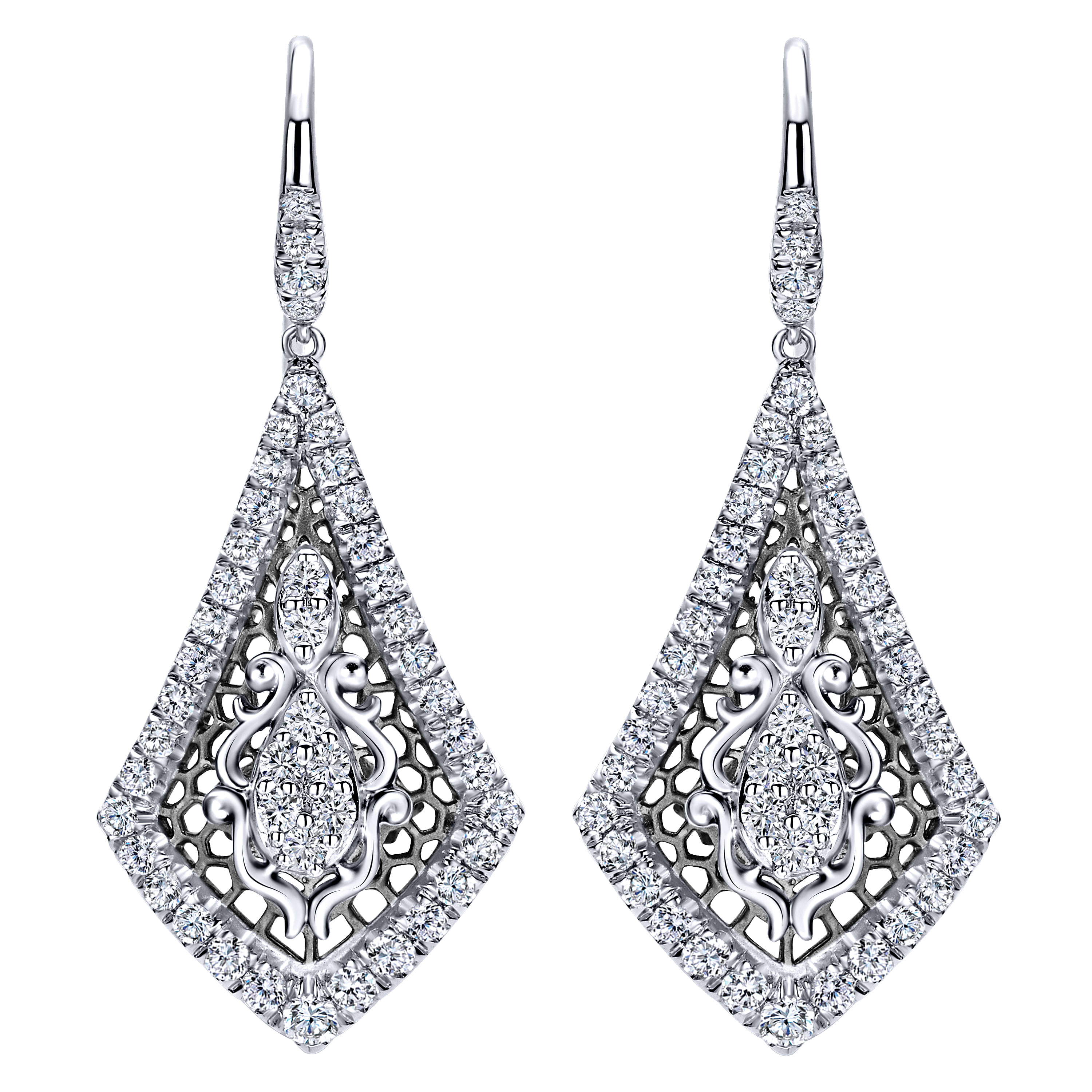 18k White Gold Diamond Drop 18k White Gold Diamond Drop