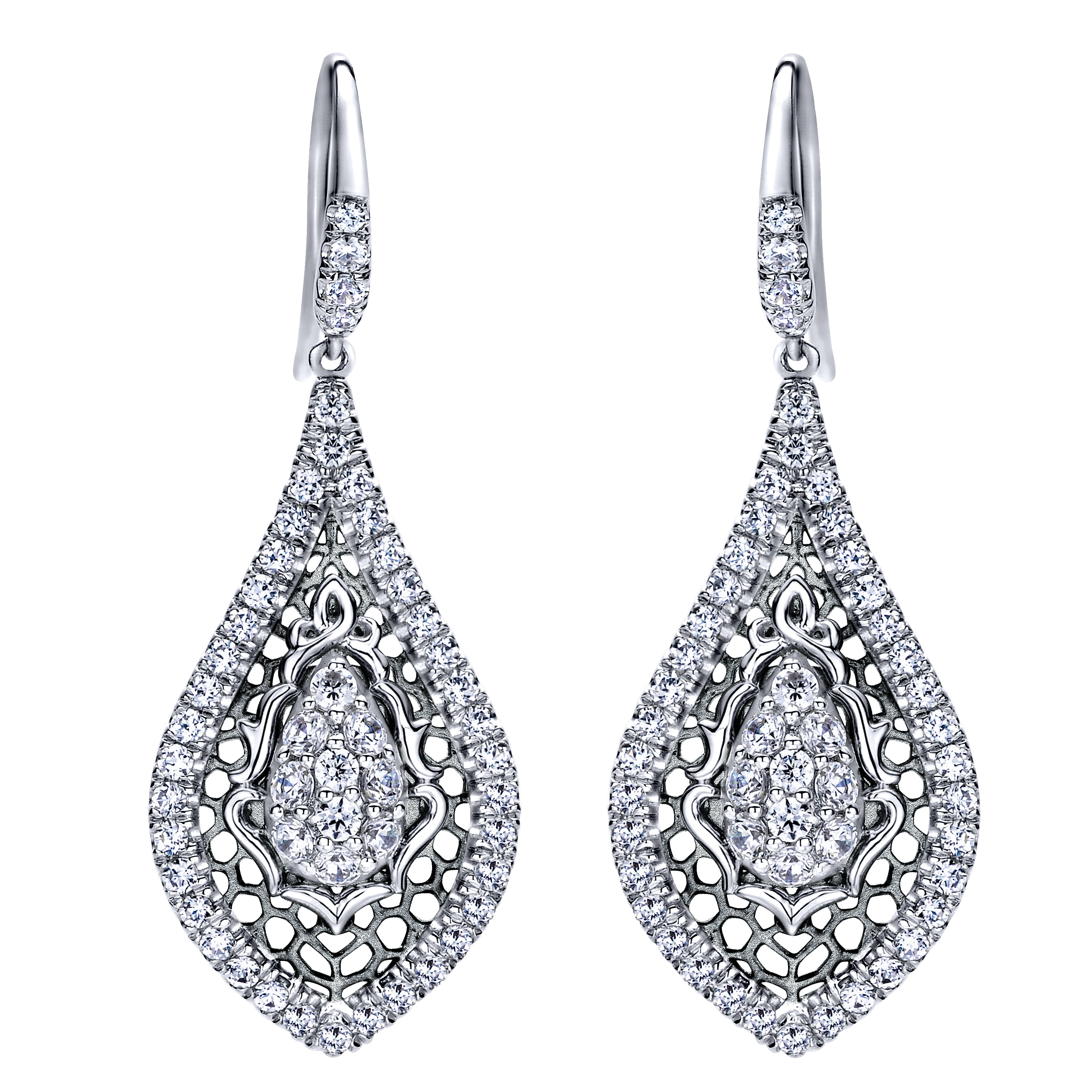 18k White Gold Diamond Drop 18k White Gold Diamond Drop