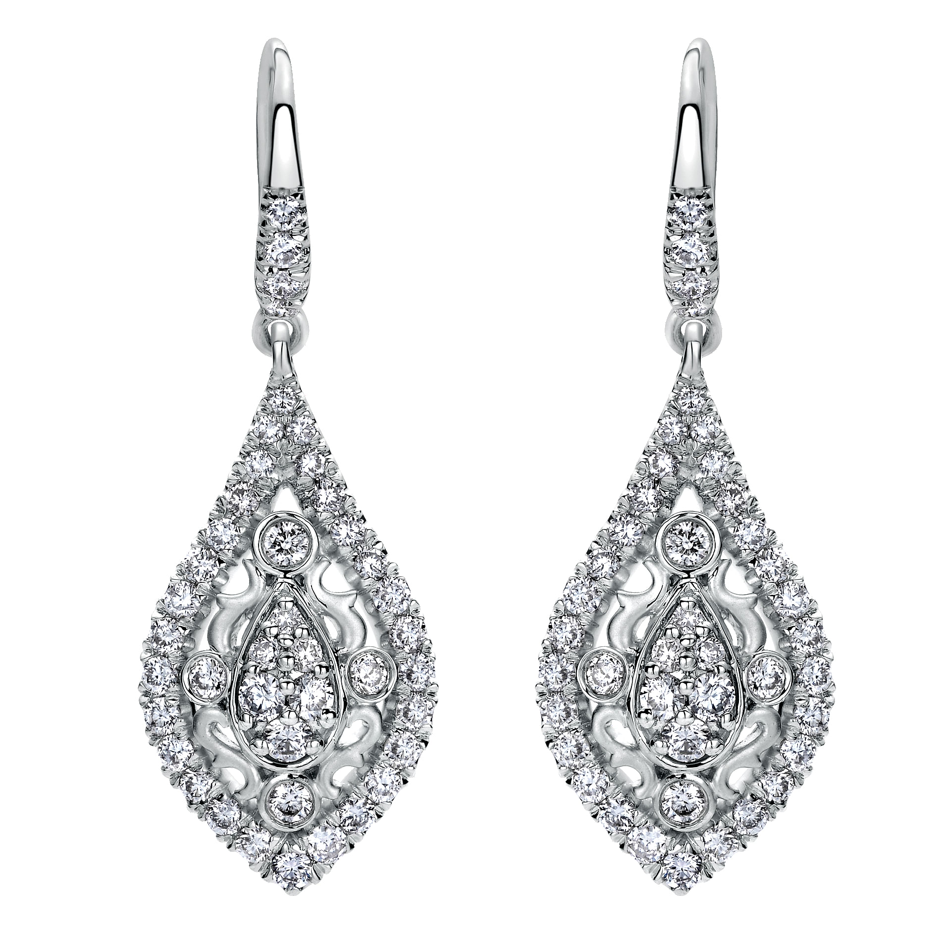 18k White Gold Diamond Drop 18k White Gold Diamond Drop
