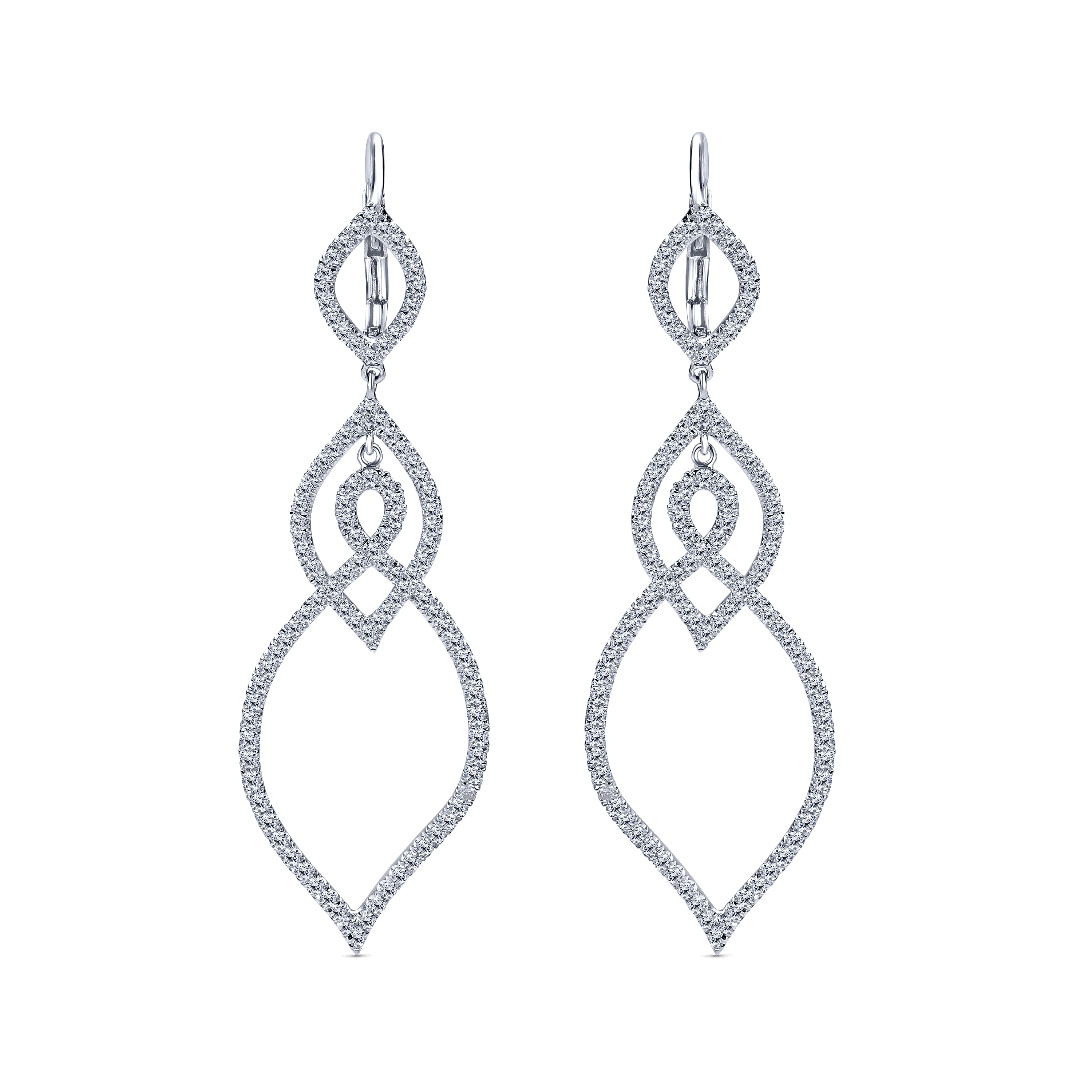 18k White Gold Diamond Drop 18k White Gold Diamond Drop