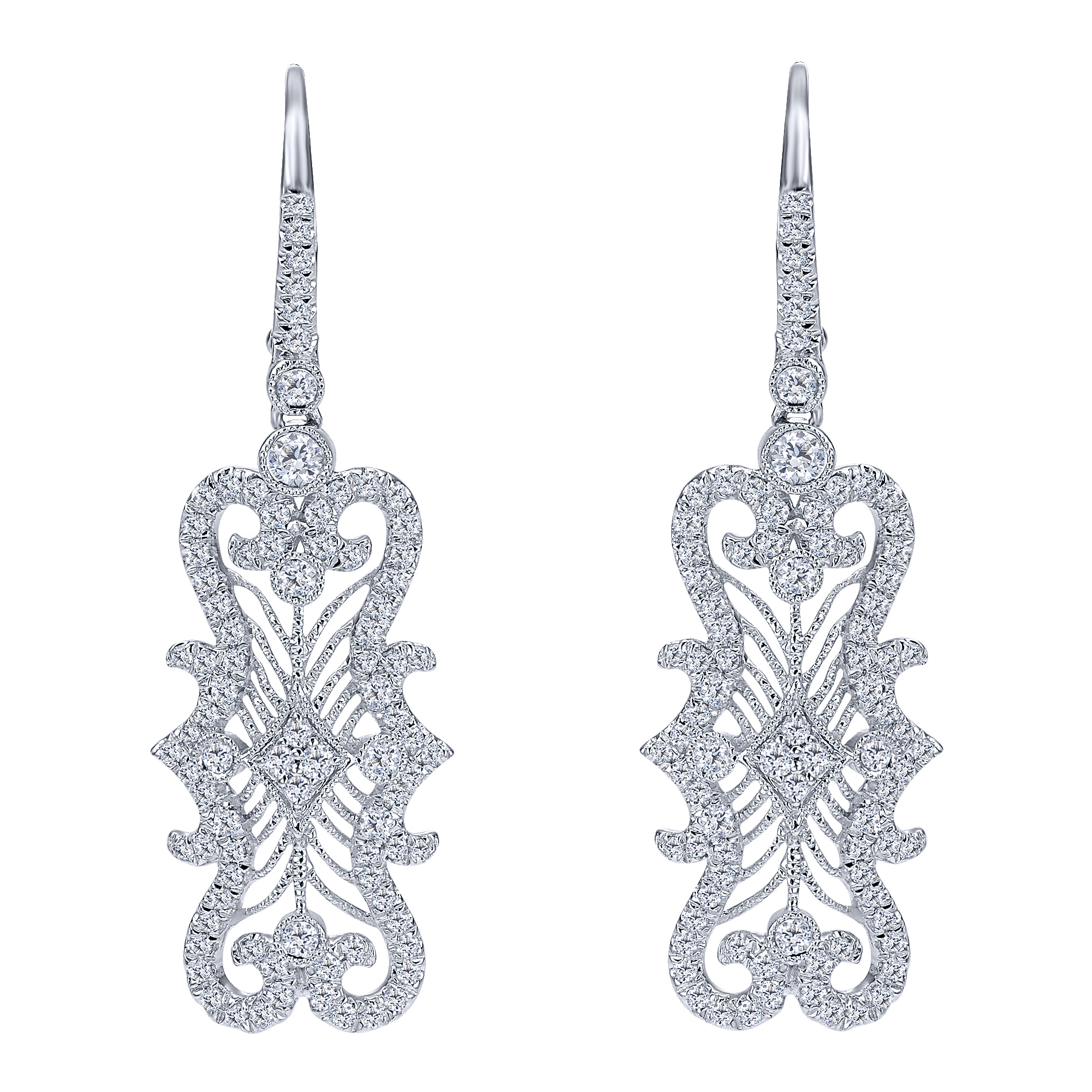 18k White Gold Diamond Drop 18k White Gold Diamond Drop