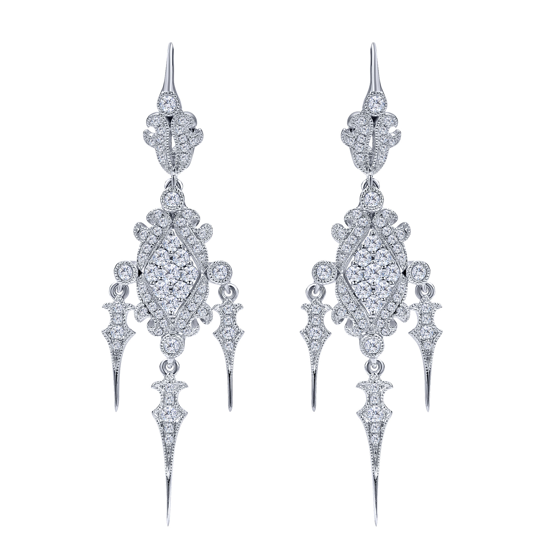 18k White Gold Diamond Drop 18k White Gold Diamond Drop