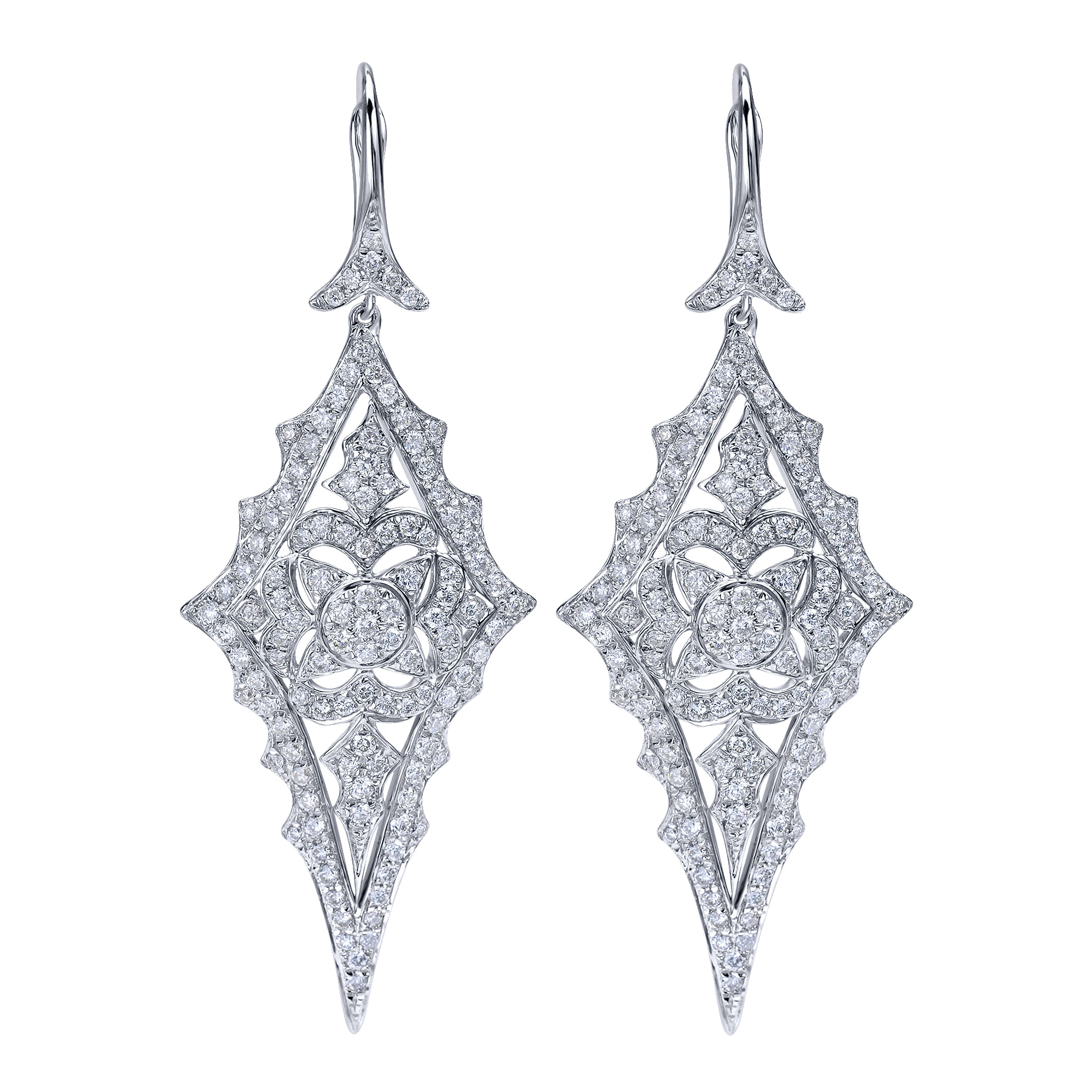 18k White Gold Diamond Drop 18k White Gold Diamond Drop