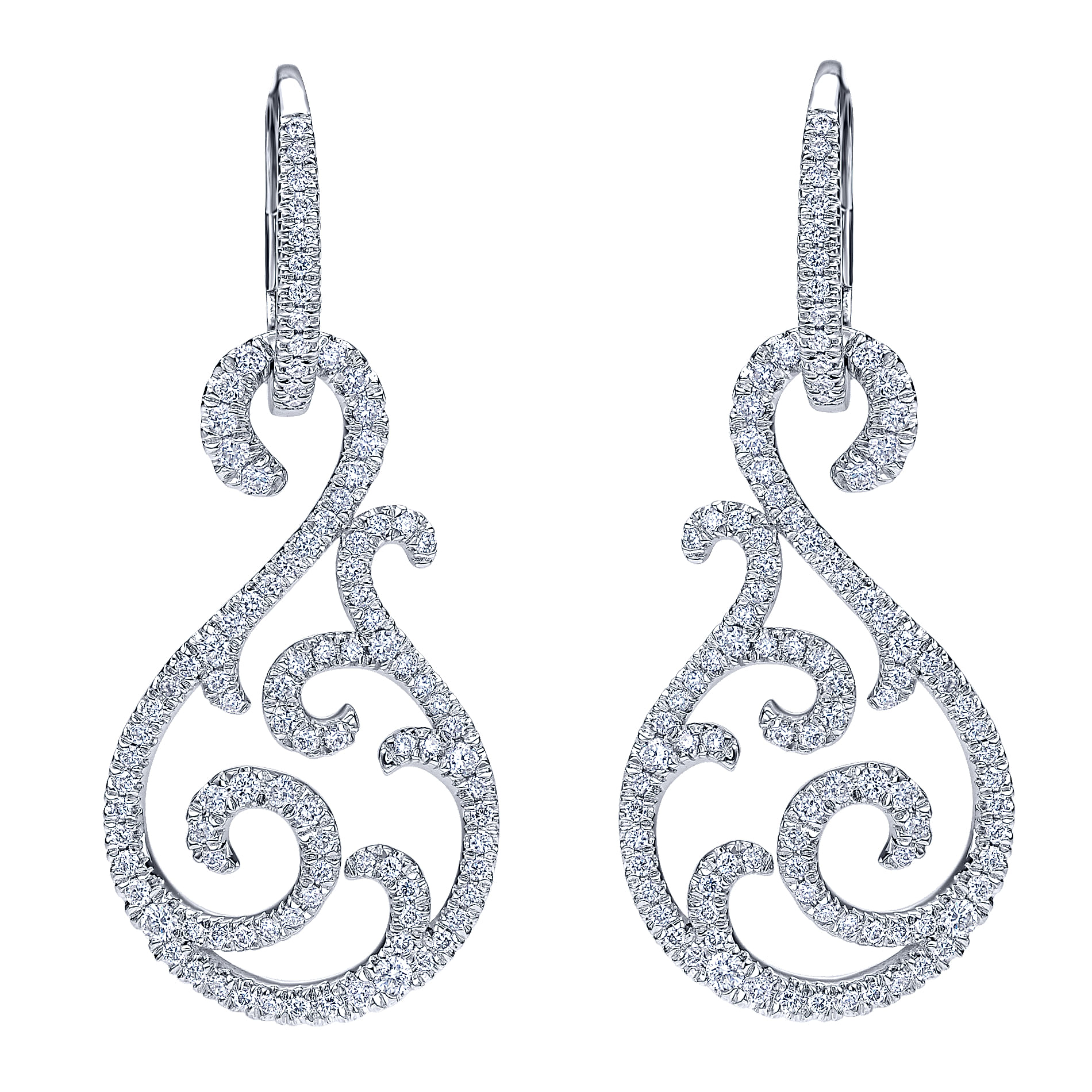 18k White Gold Diamond Drop 18k White Gold Diamond Drop